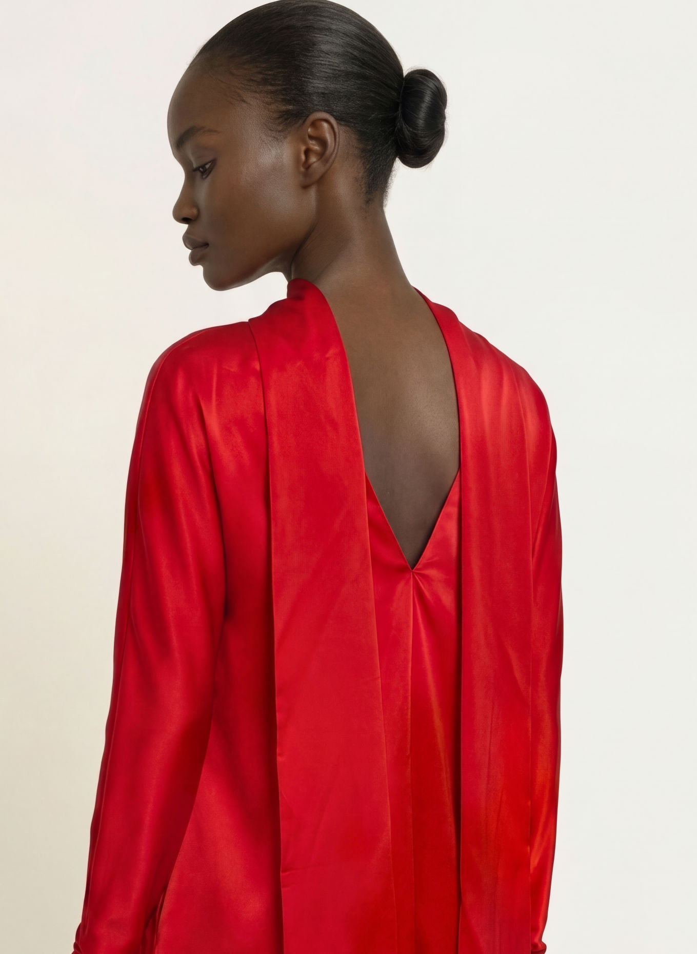 REISS Cocktailjurk OTTILIE van satijn: ROOD