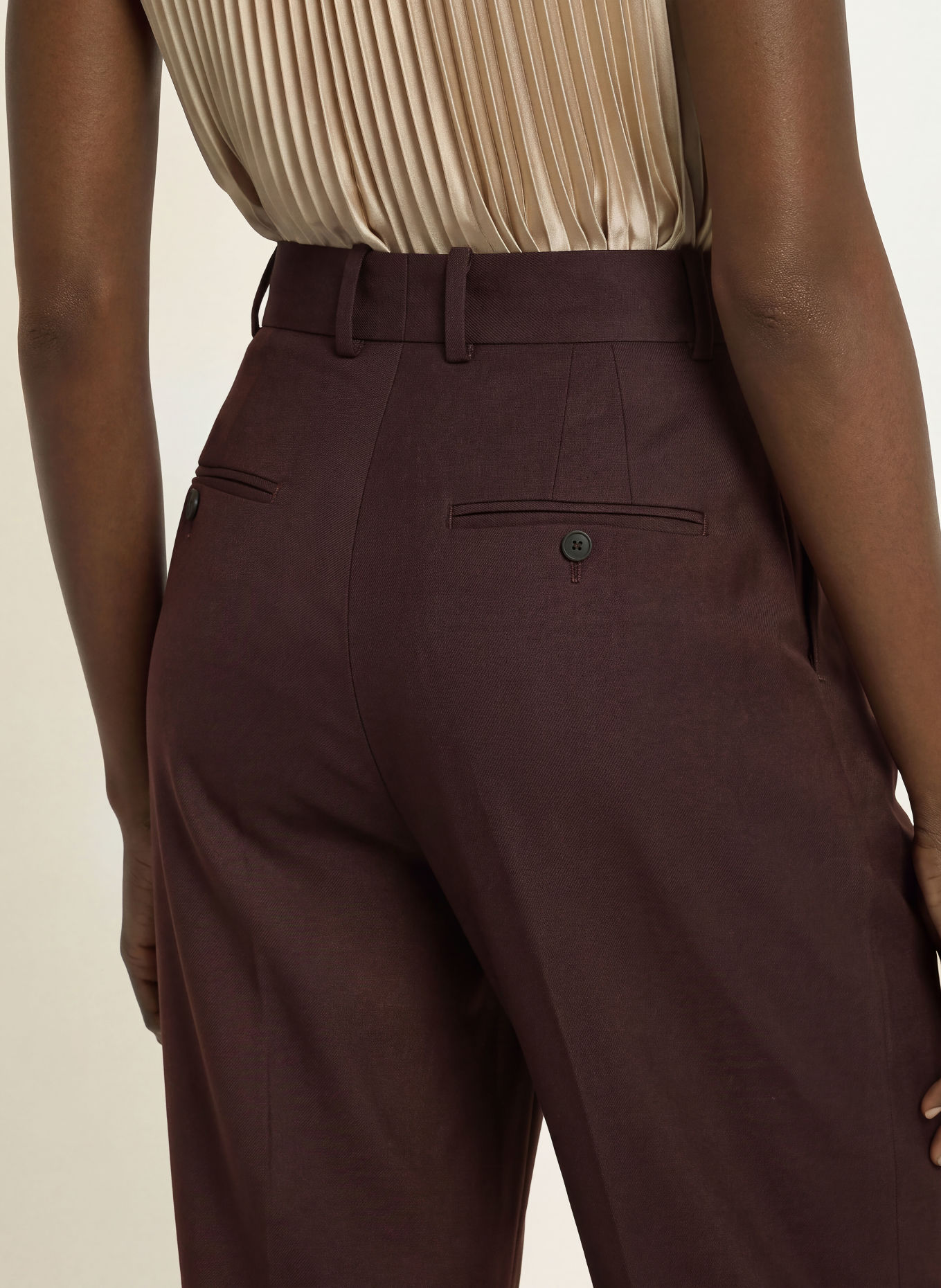 REISS Broek LEISEL: DONKERPAARS
