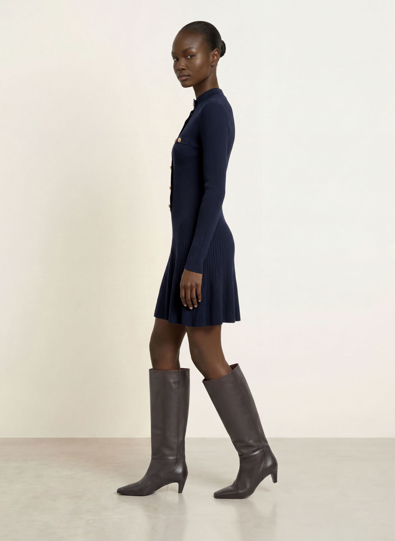 REISS Strickkleid ERIN: DUNKELBLAU