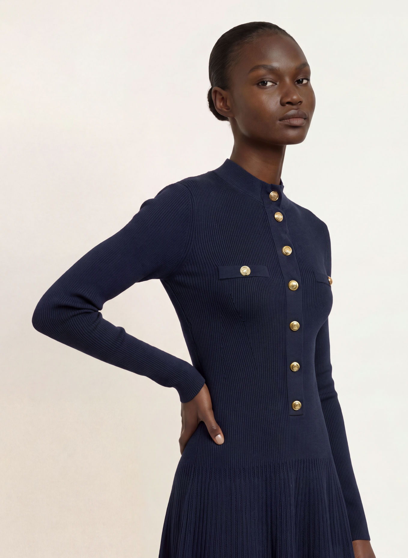 REISS Strickkleid ERIN: DUNKELBLAU