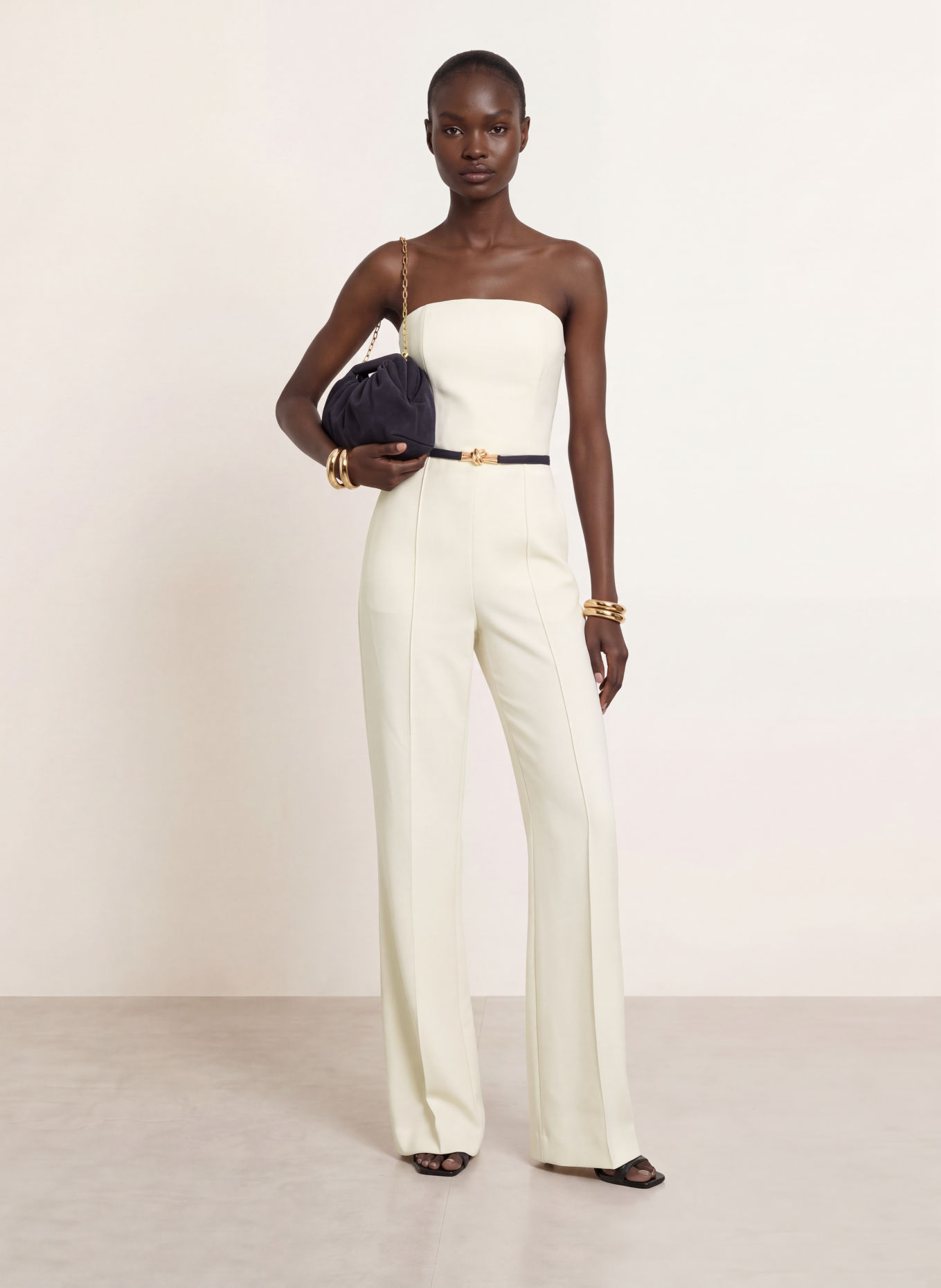 REISS LEAH Jumpsuit: CREAM