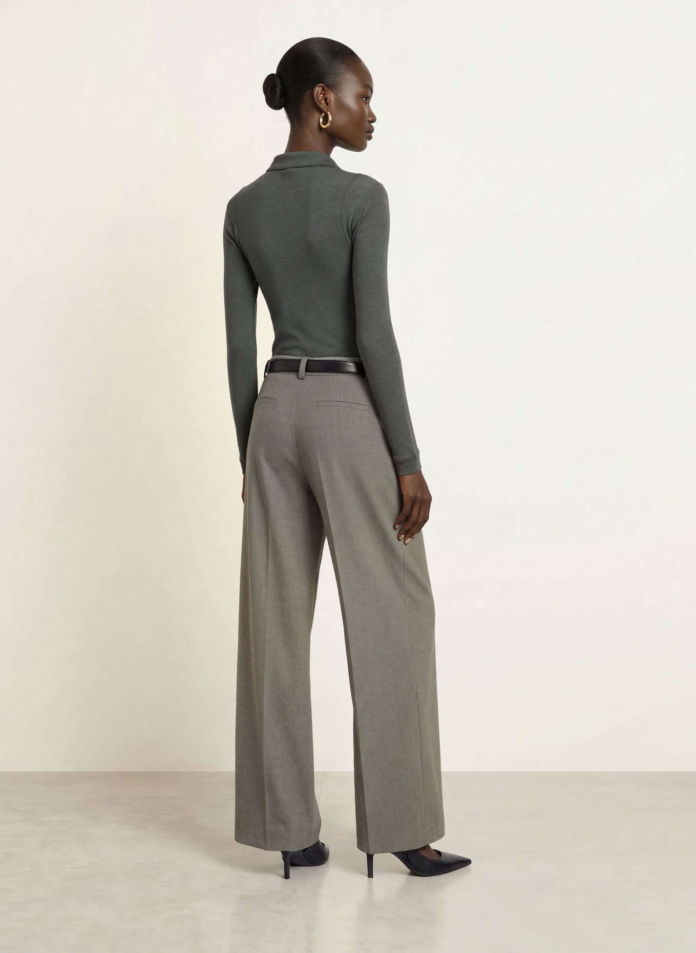 REISS Polo en jersey WENDY: GRIS FONCÉ