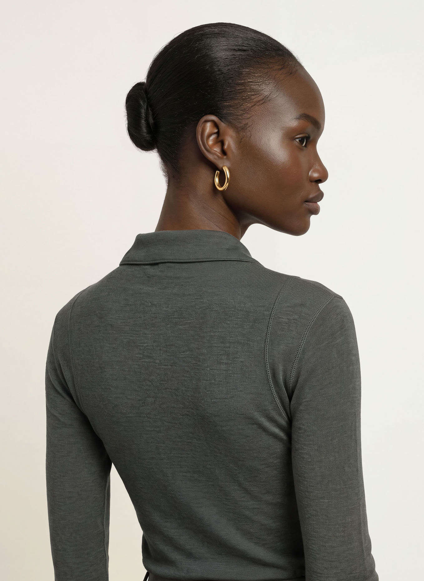 REISS Polo en jersey WENDY: GRIS FONCÉ