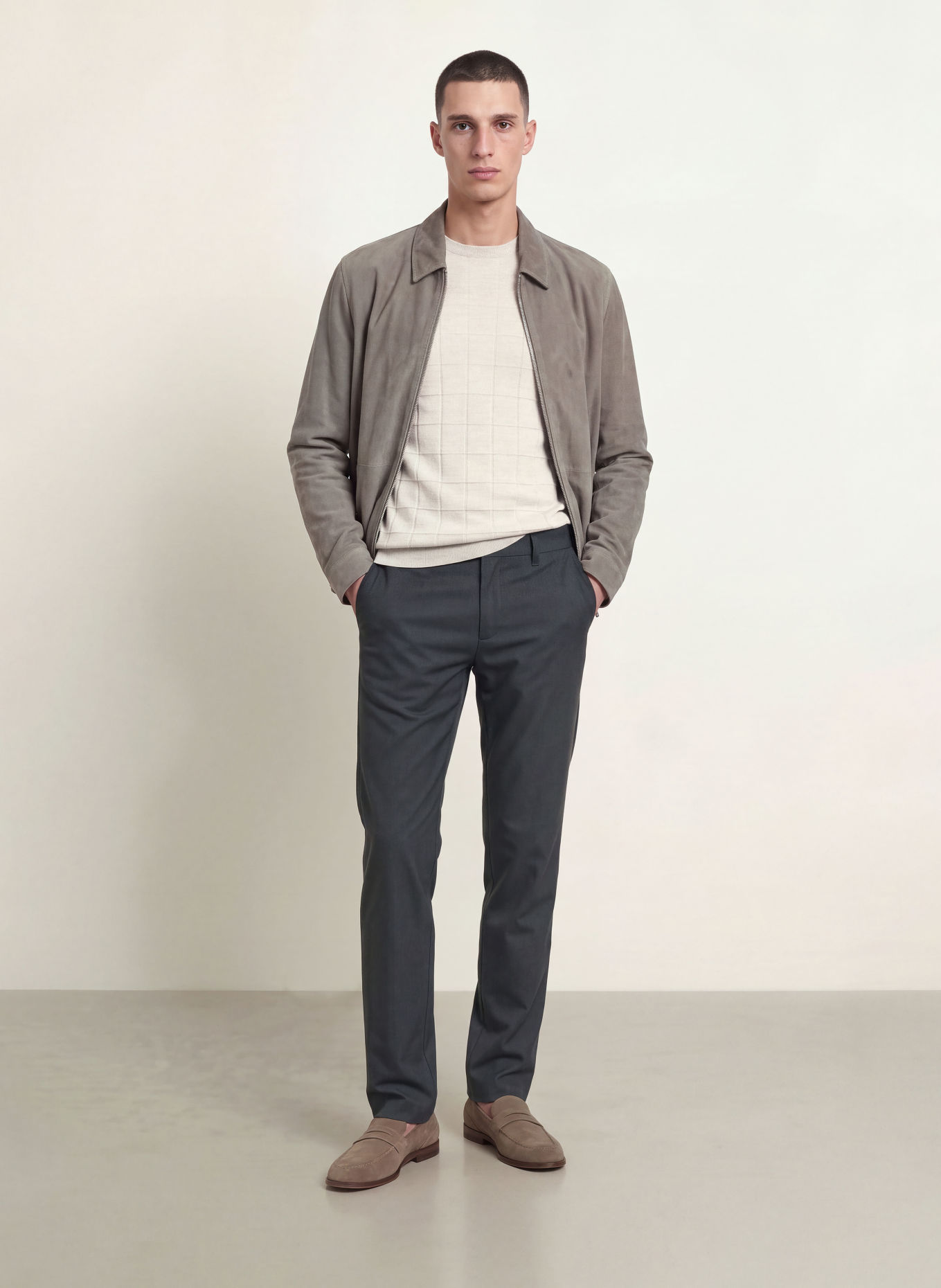 MAC LENNOX Modern Fit Chinos: DARK BLUE