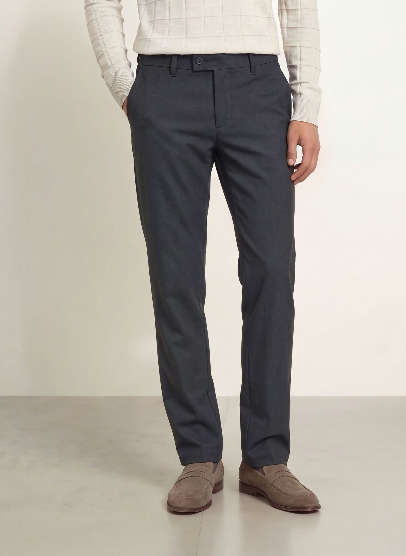 MAC LENNOX Modern Fit Chinos: DARK BLUE