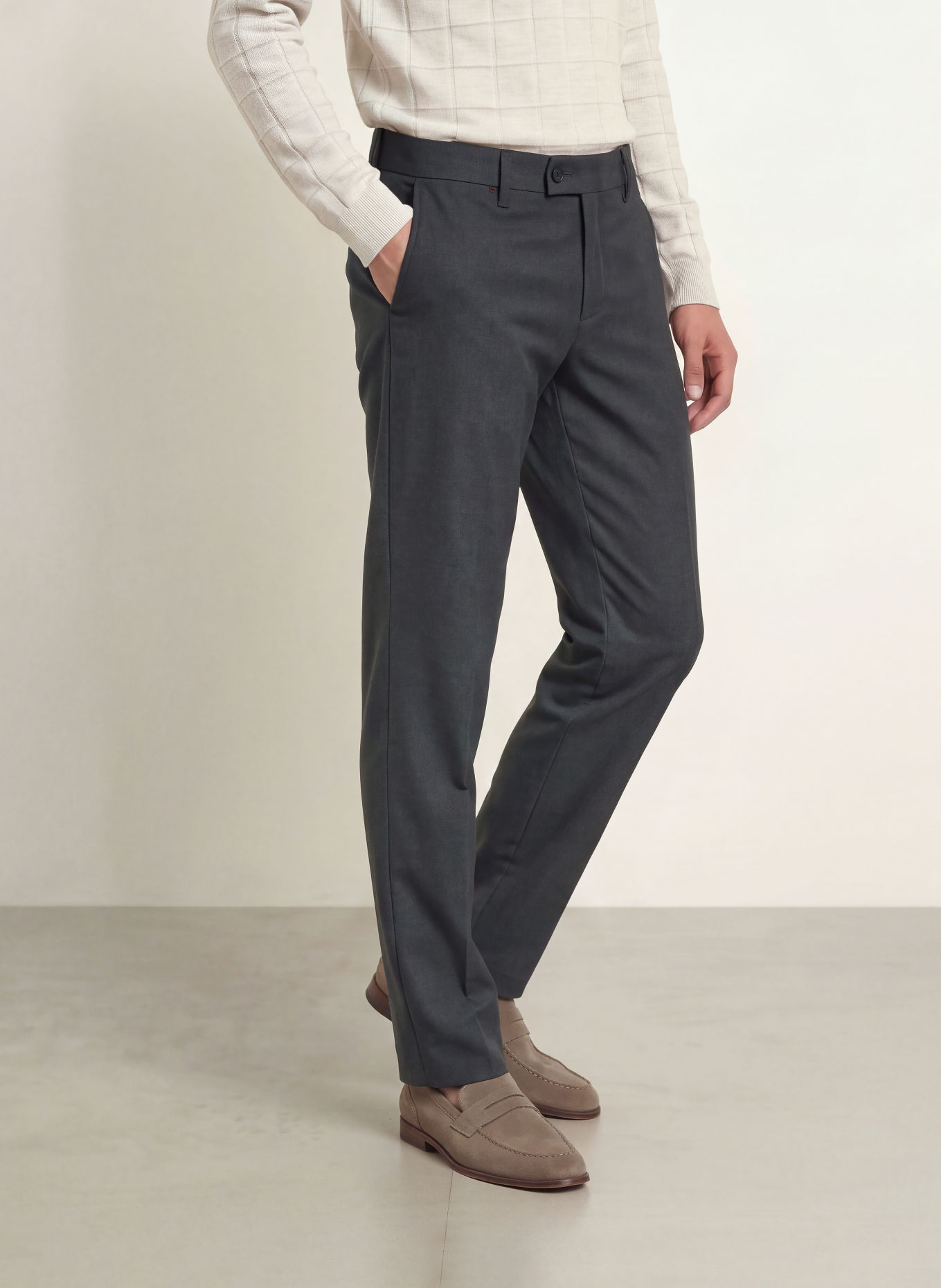 MAC LENNOX Modern Fit Chinos: DARK BLUE