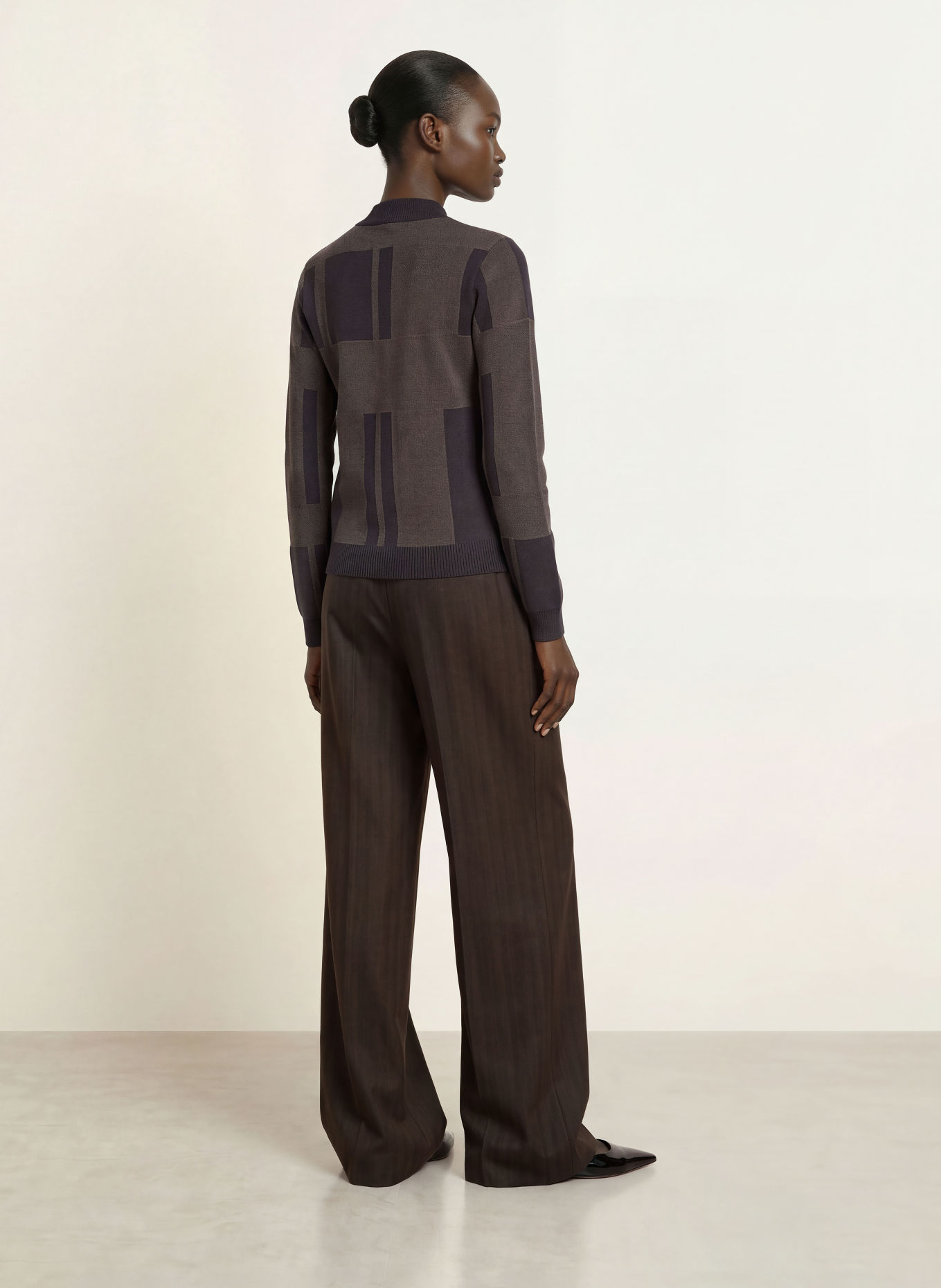 REISS Pull FARO: MARRON / NOIR
