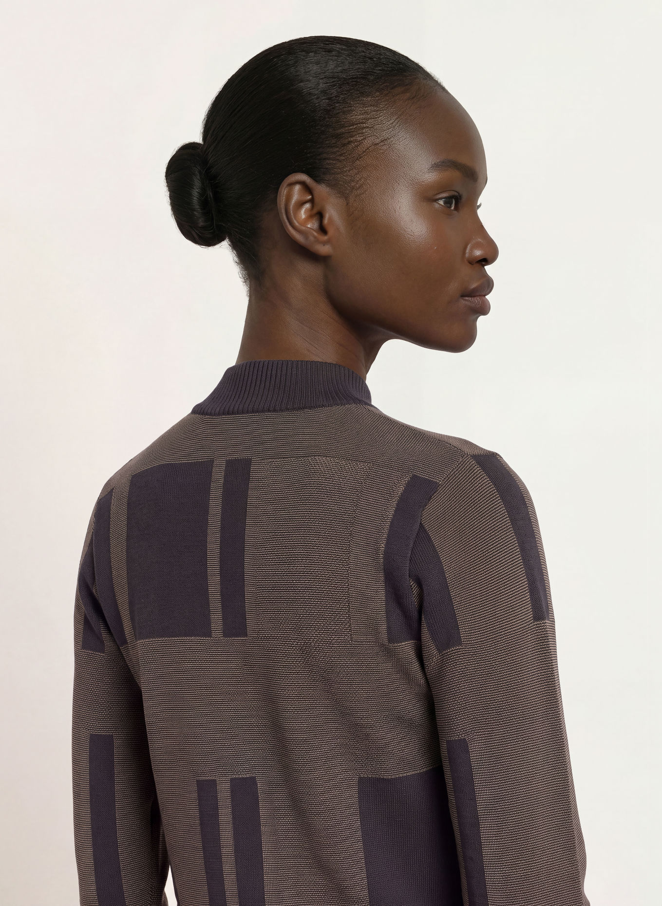 REISS Pull FARO: MARRON / NOIR