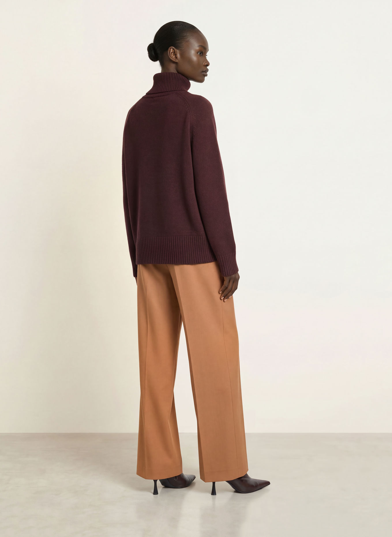 REISS Pull à col roulé HARRIET: LILAS FONCÉ