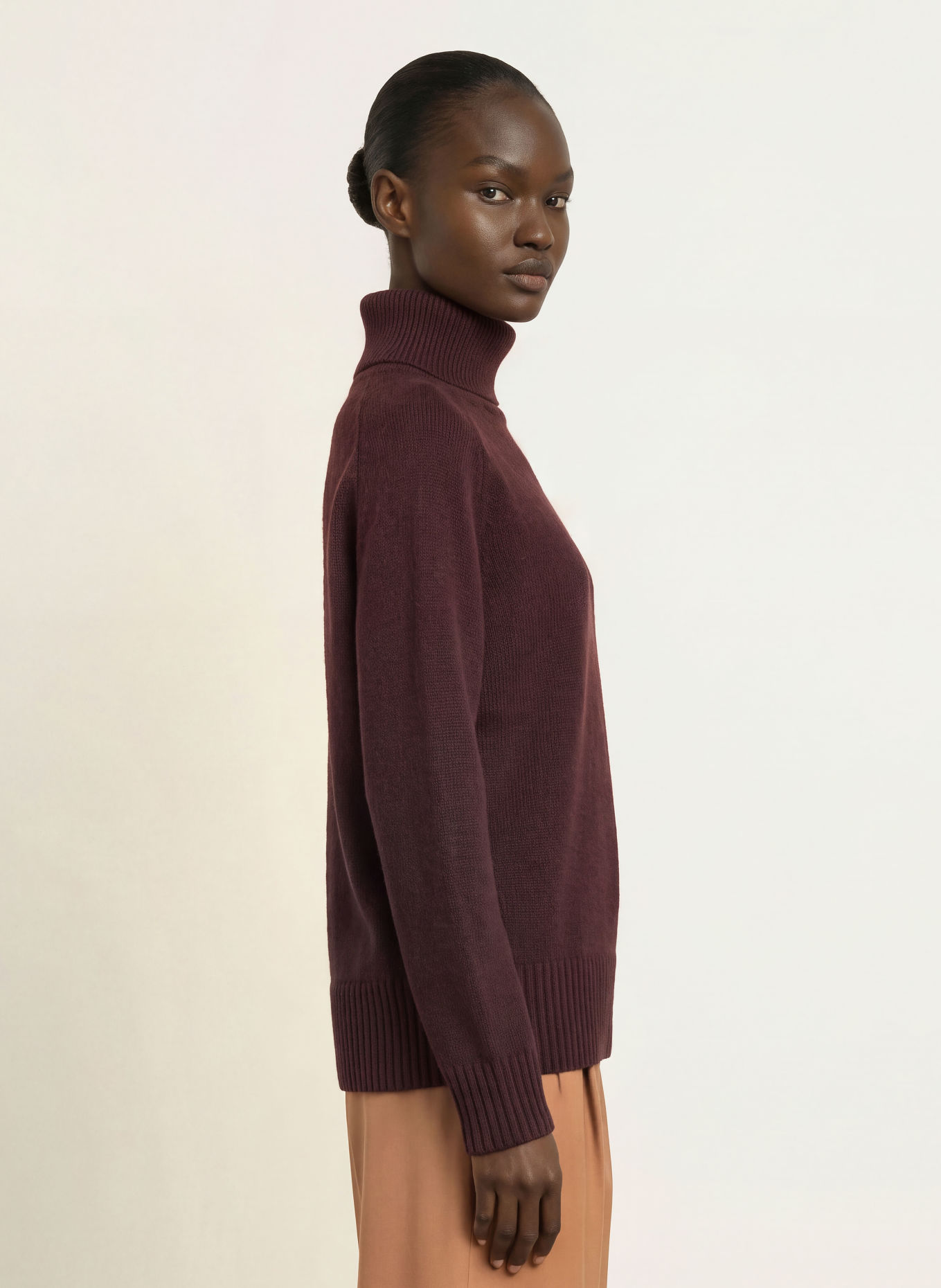 REISS Pull à col roulé HARRIET: LILAS FONCÉ