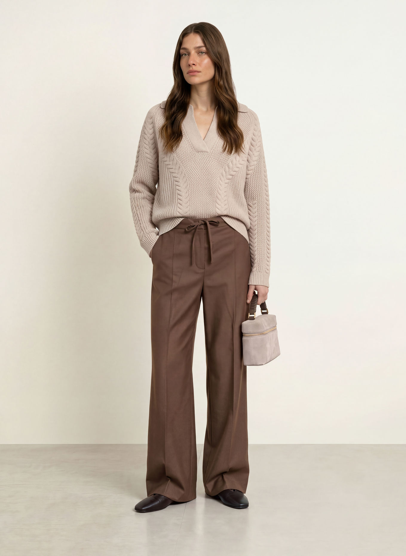 REISS Pull AURIELE: MARRON CLAIR