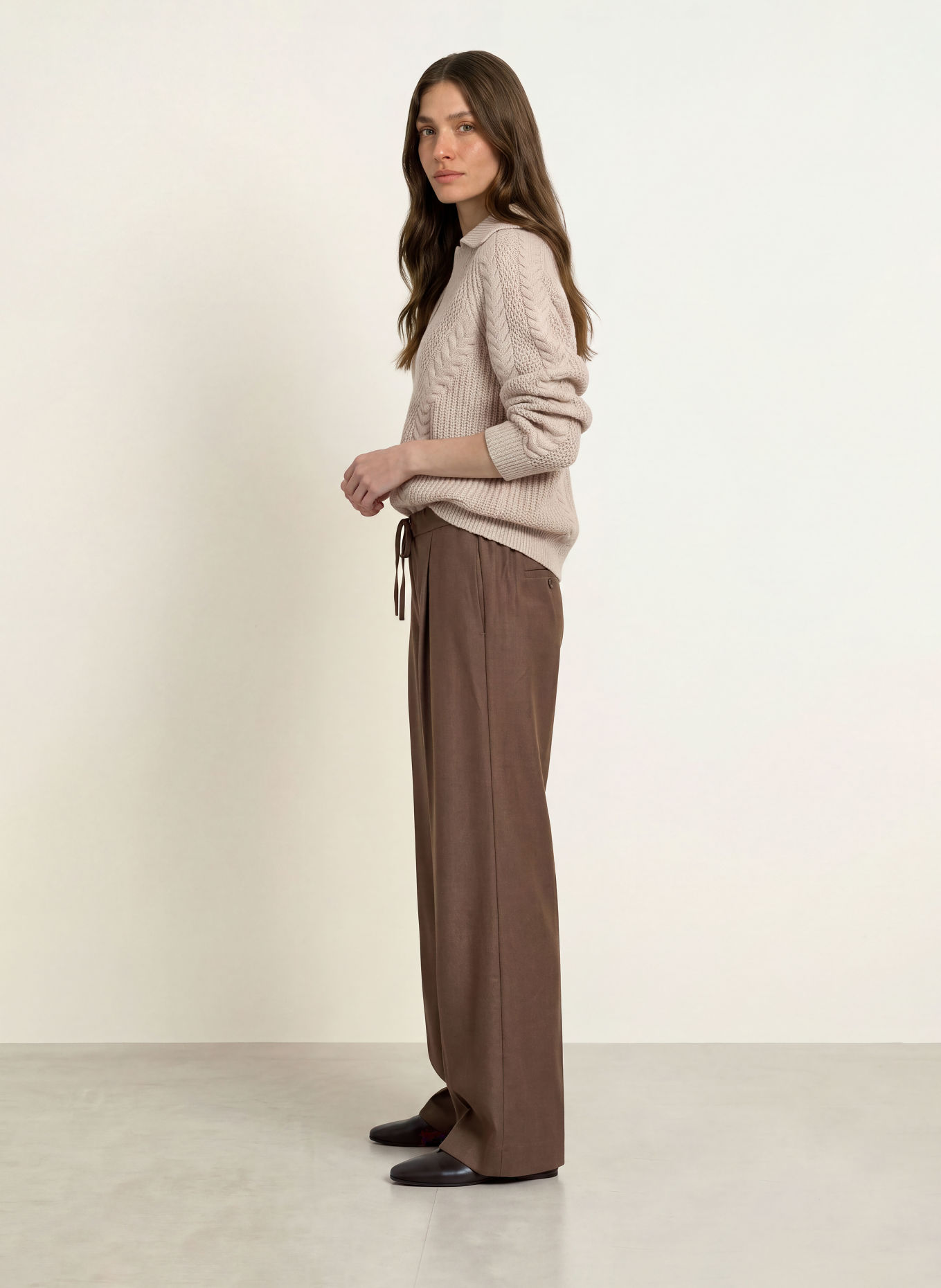 REISS Pull AURIELE: MARRON CLAIR