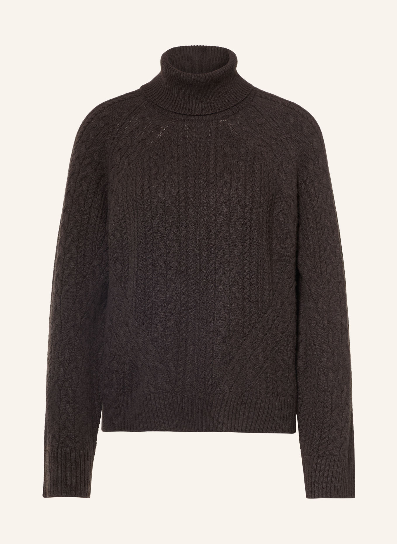 REISS Pull à col roulé BRIELLE: MARRON FONCÉ