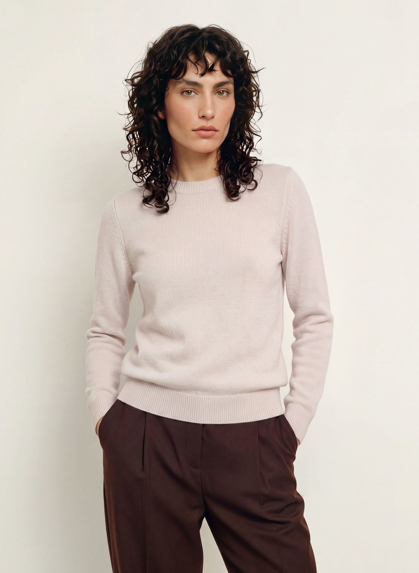 REISS Pull en cachemire MIMI: GRIS CLAIR