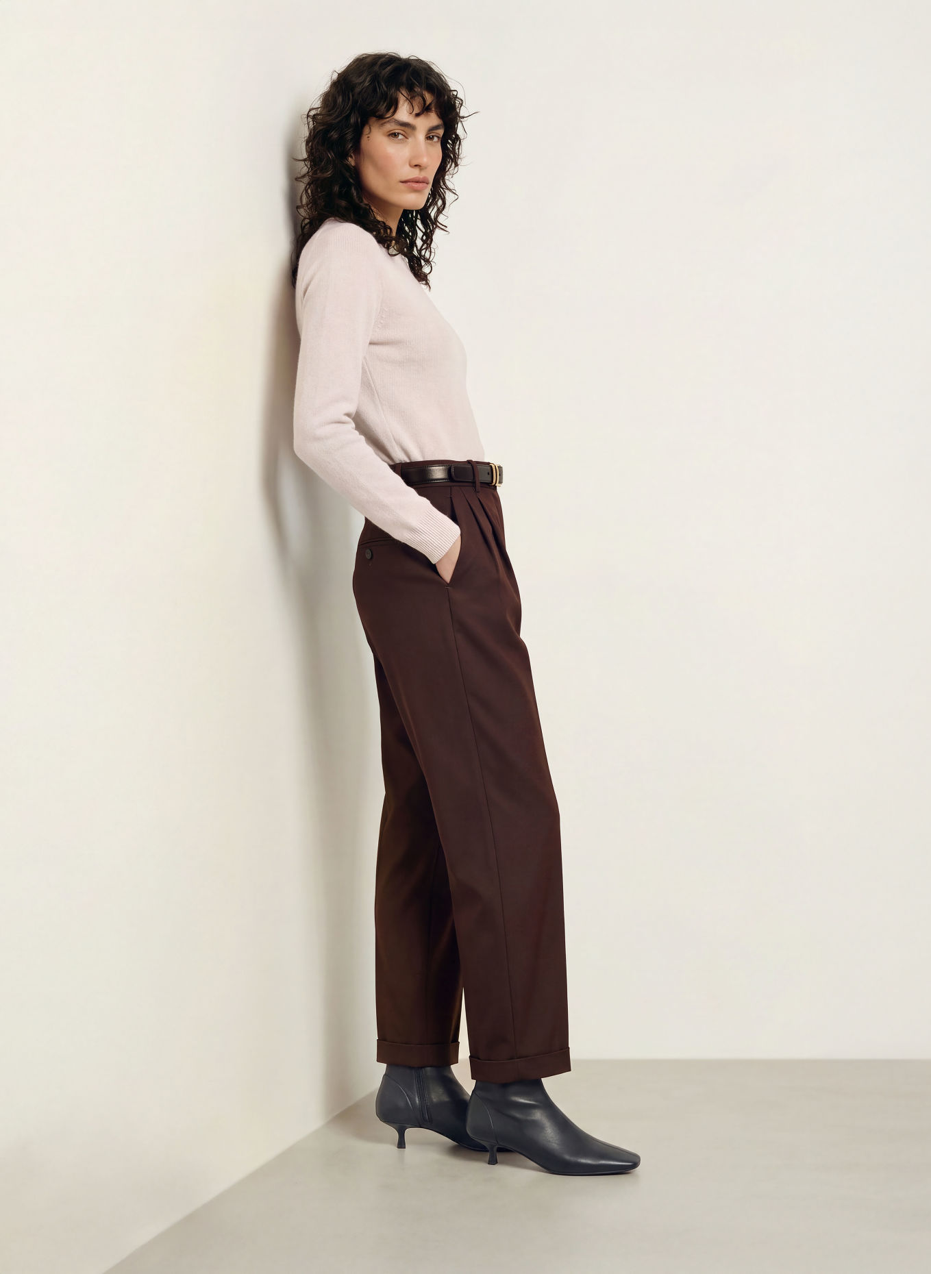 REISS Pull en cachemire MIMI: GRIS CLAIR