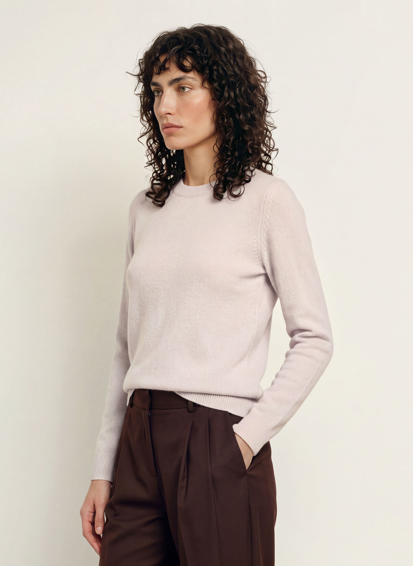 REISS Pull en cachemire MIMI: GRIS CLAIR