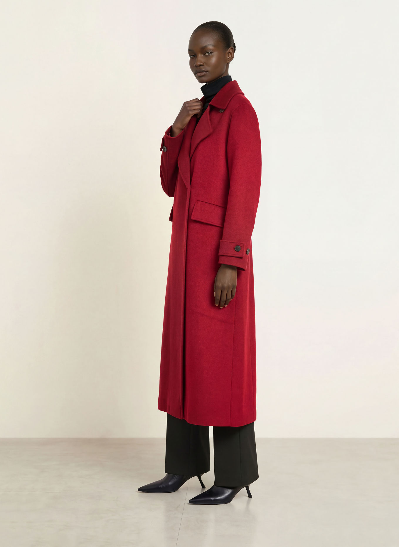 REISS Manteau ALARA: ROUGE FONCÉ