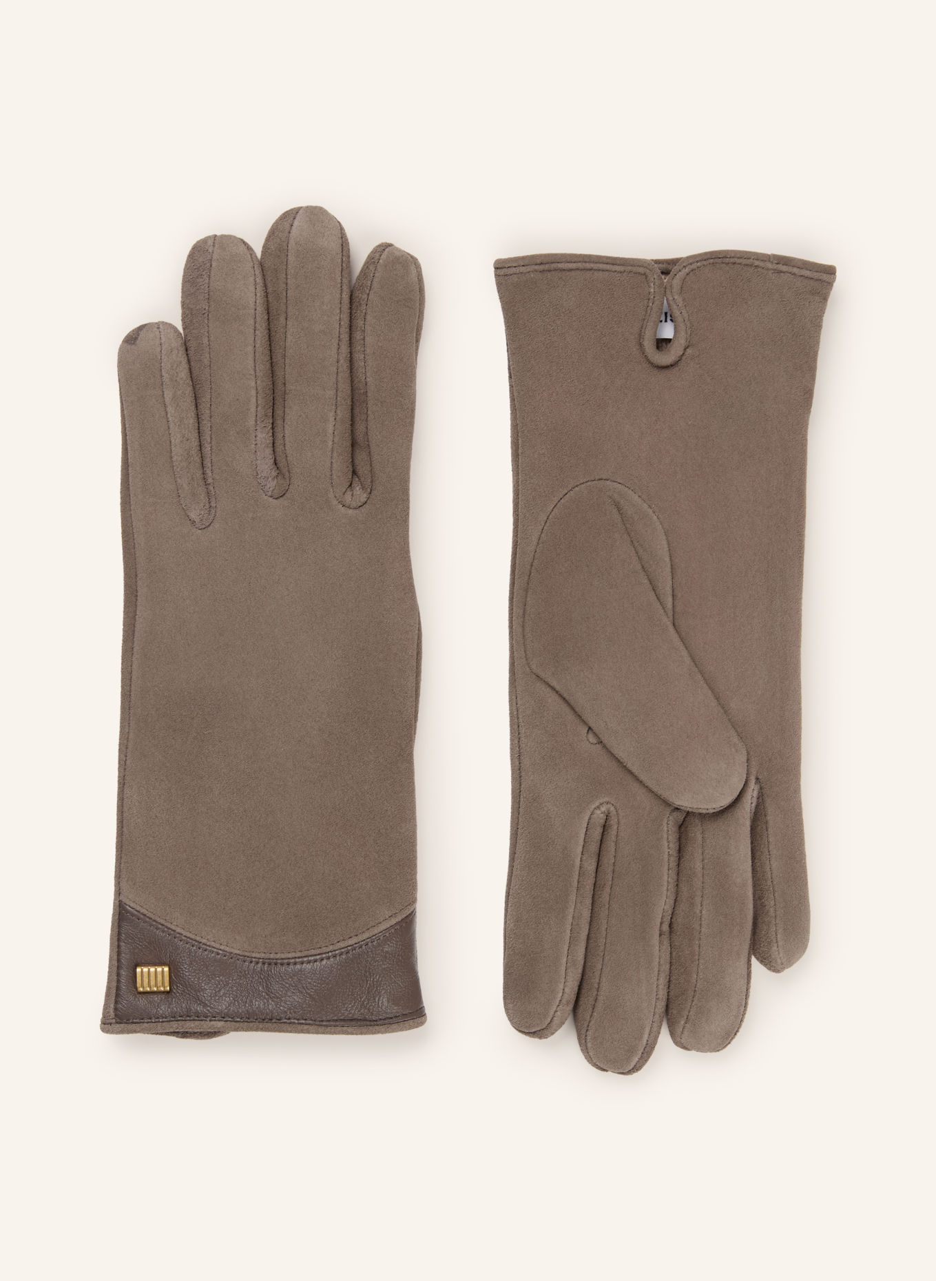 REISS Gants en cuir CLAUDIA: GRIS