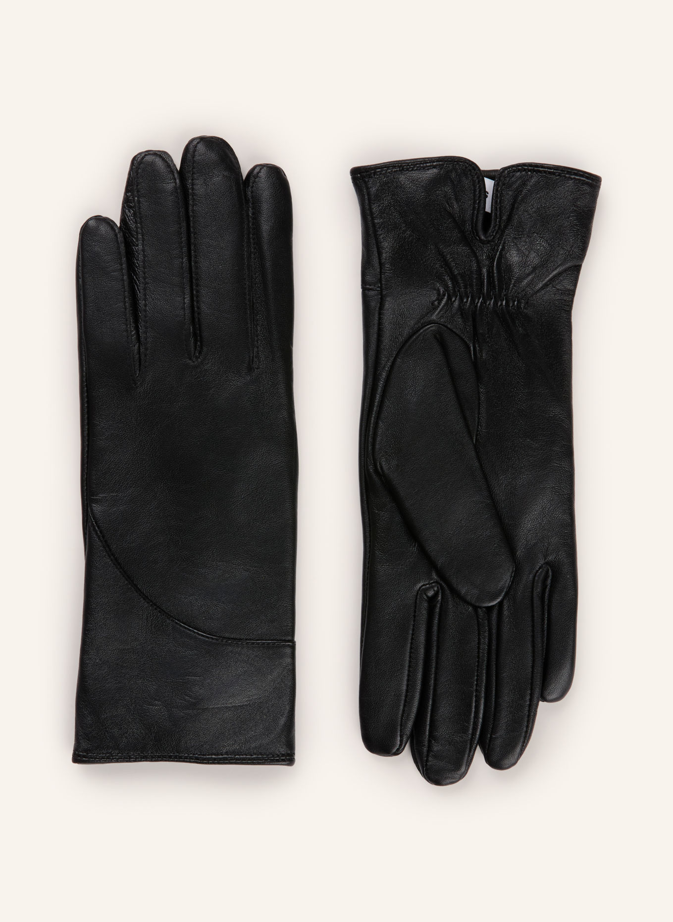 REISS Leren handschoenen: ZWART