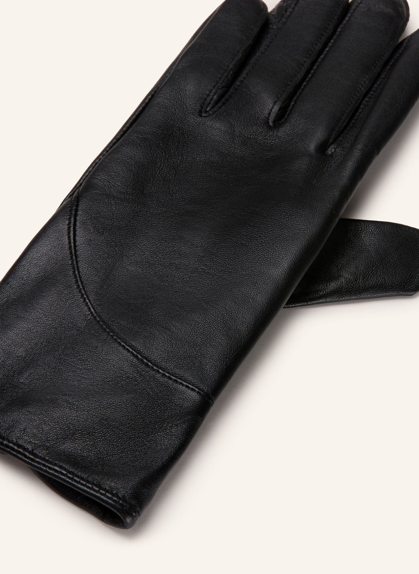 REISS Leren handschoenen: ZWART