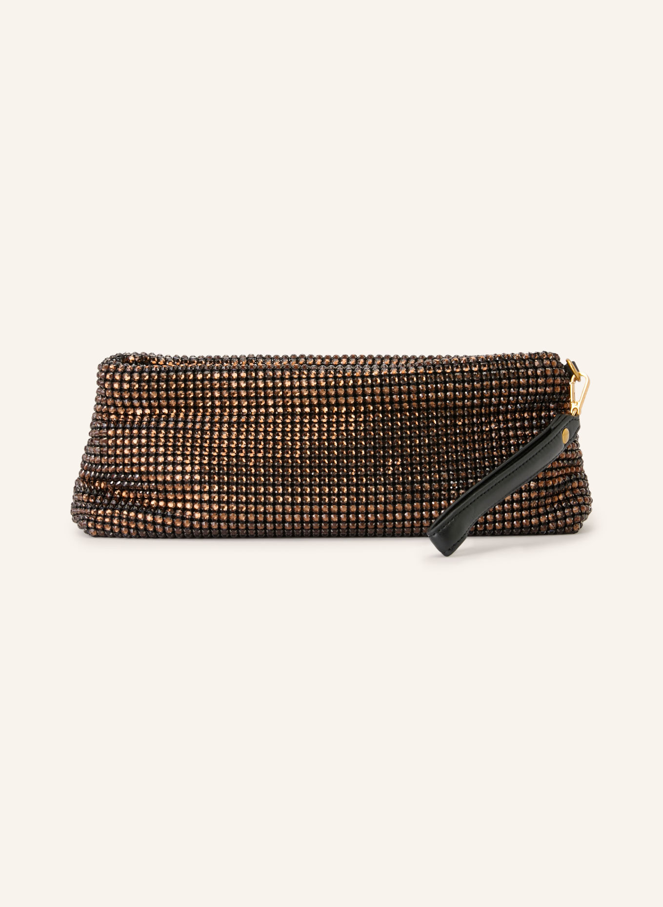 REISS Clutch OLGA med strass: BRUN / GULD / SVART