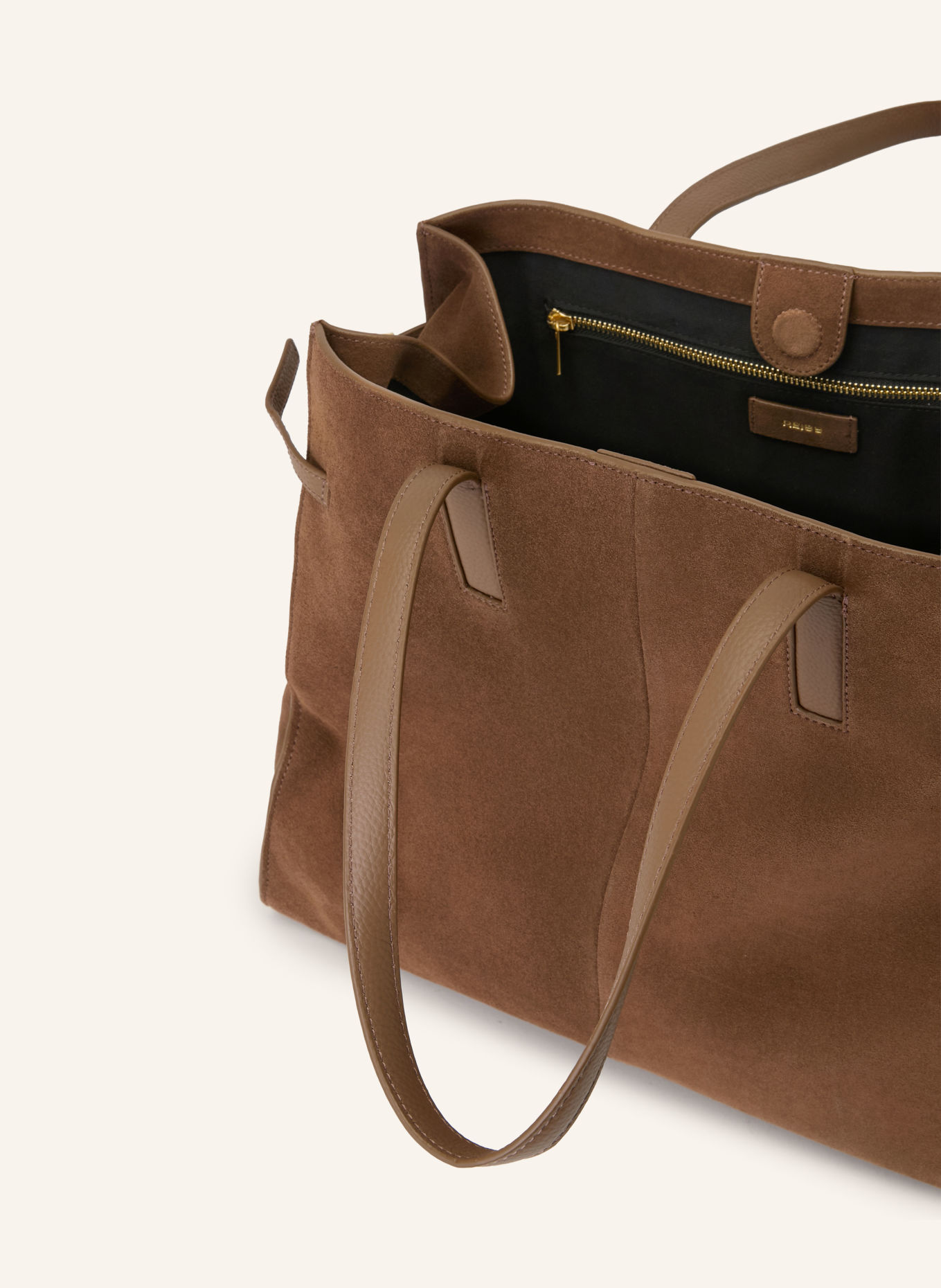 REISS Shoppers INDIGO: BRUIN / GOUD