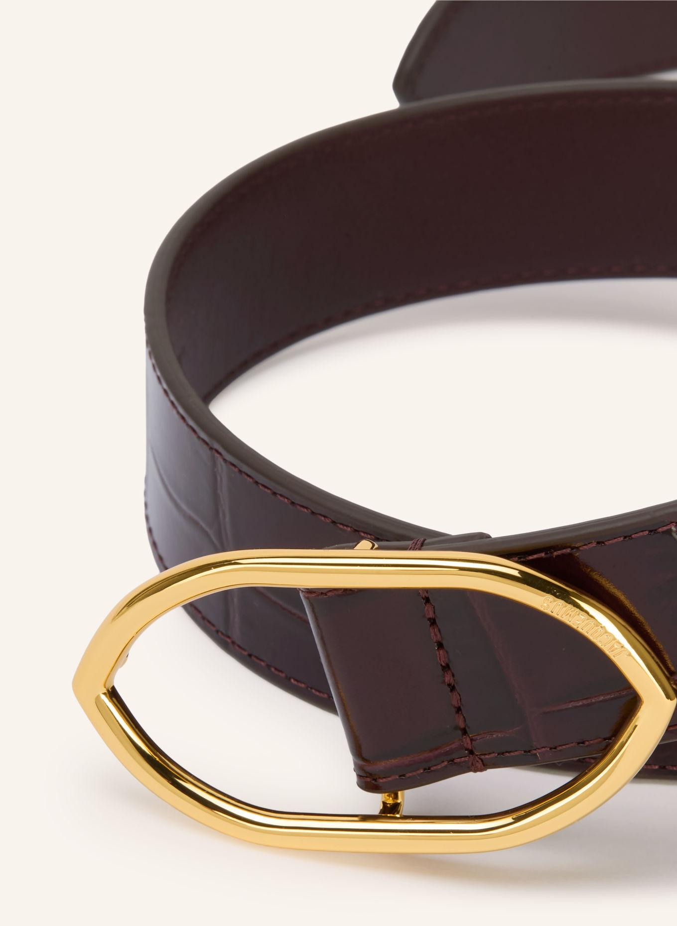 JACQUEMUS Ledergürtel LA CEINTURE CALISSON: DUNKELROT