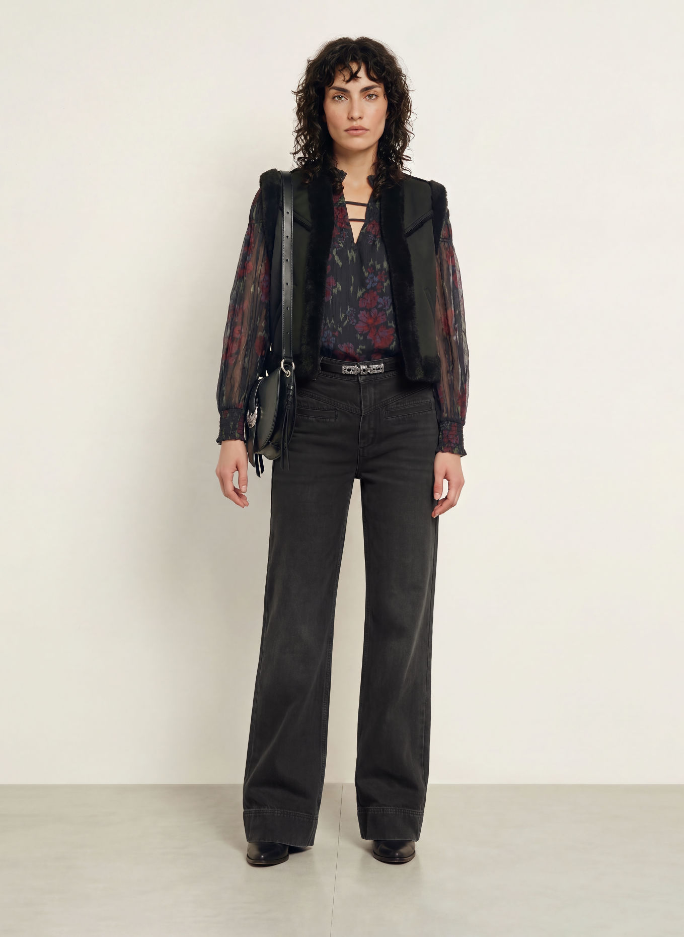 ba&sh Raka jeans RANJA: BLACK BLACKSTONE