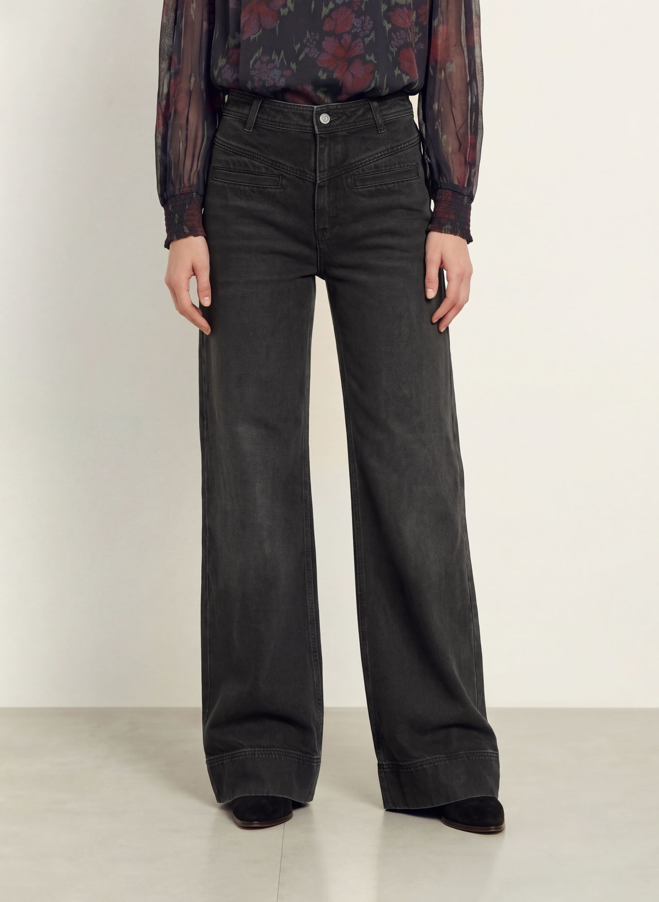 ba&sh Raka jeans RANJA: BLACK BLACKSTONE