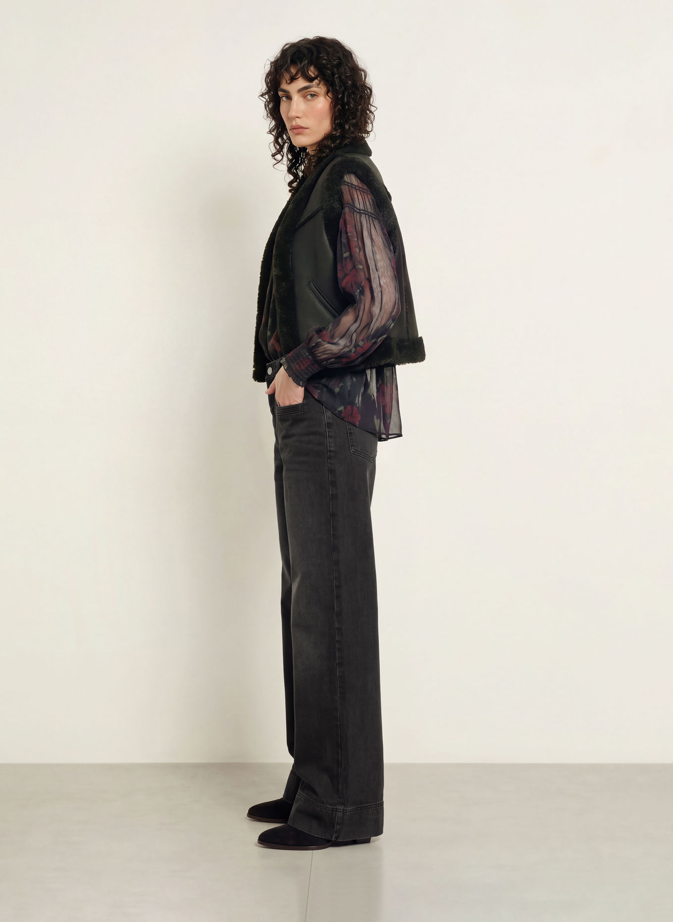 ba&sh Raka jeans RANJA: BLACK BLACKSTONE
