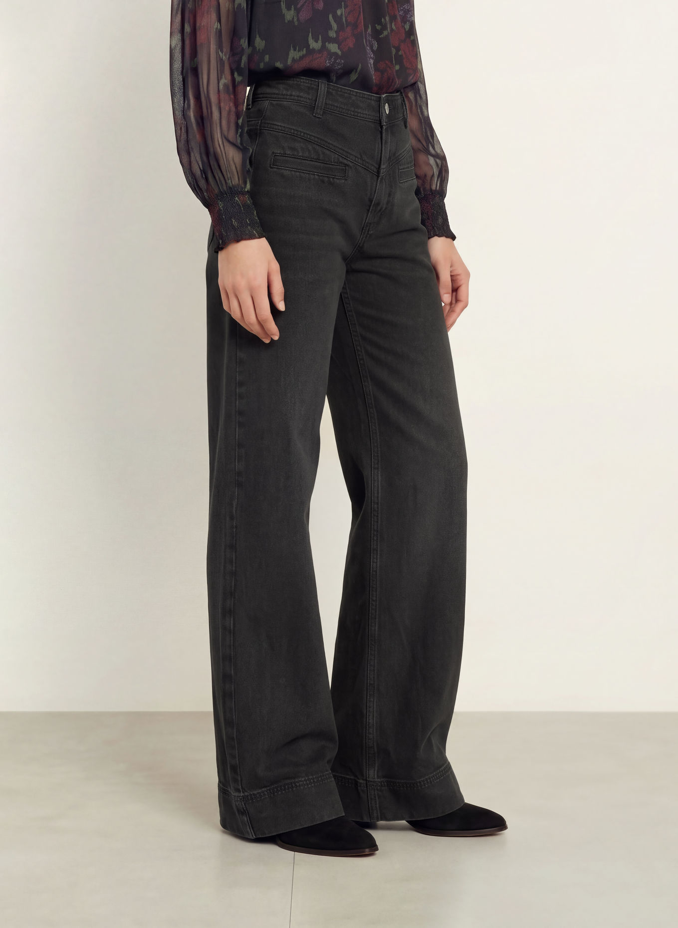 ba&sh Raka jeans RANJA: BLACK BLACKSTONE