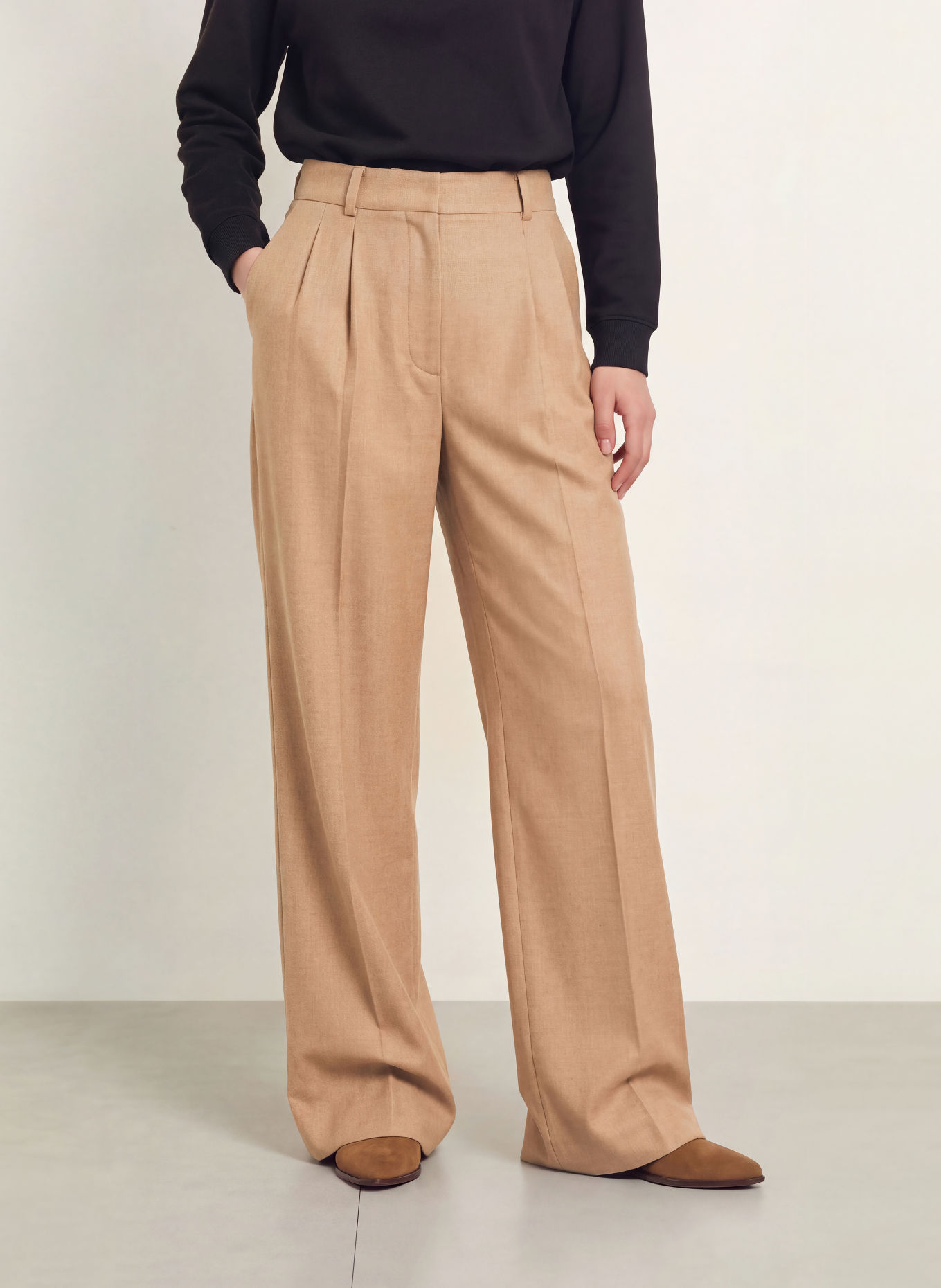 ba&sh Marlenehose TWANI: CAMEL