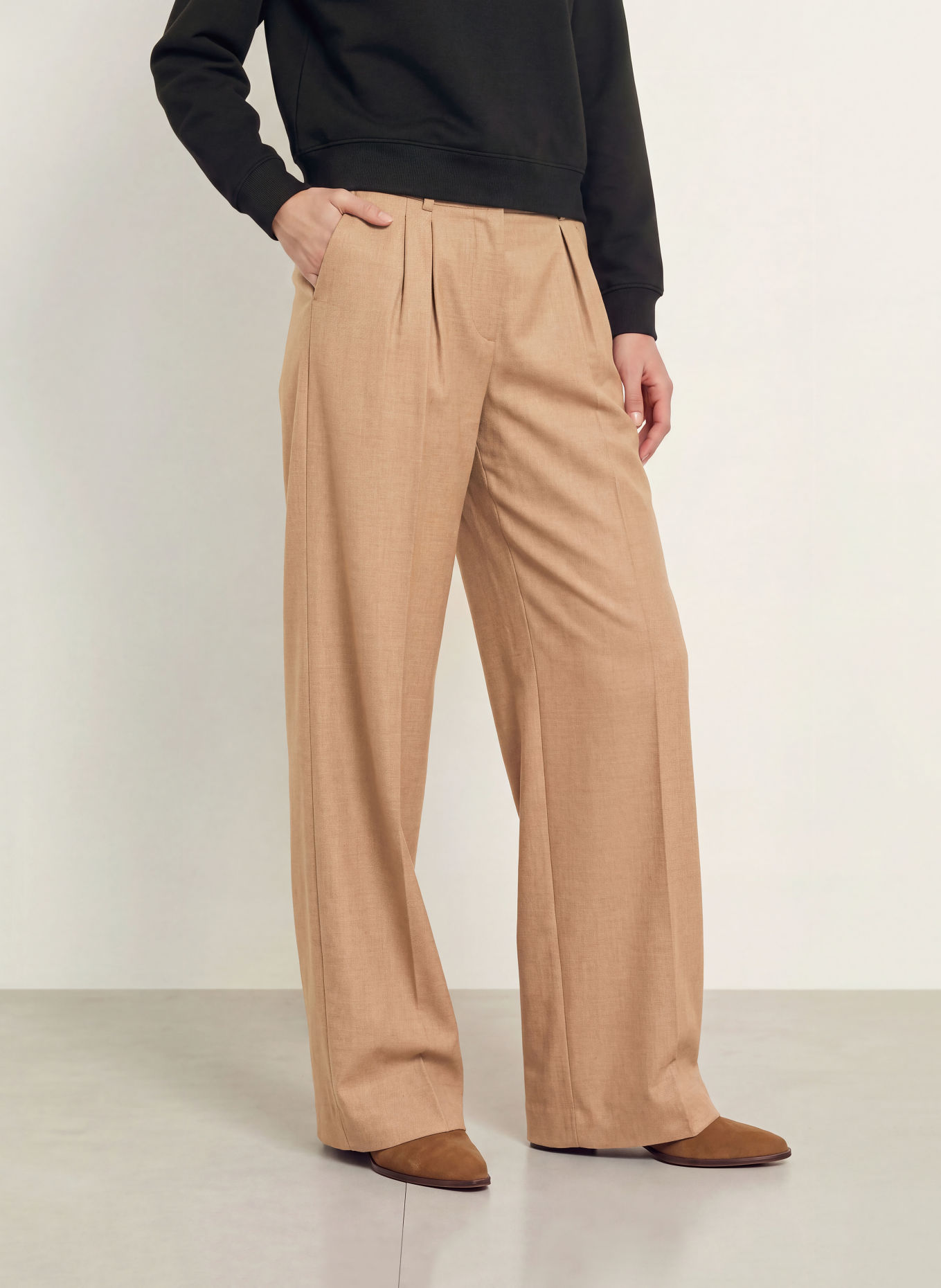 ba&sh Marlenehose TWANI: CAMEL