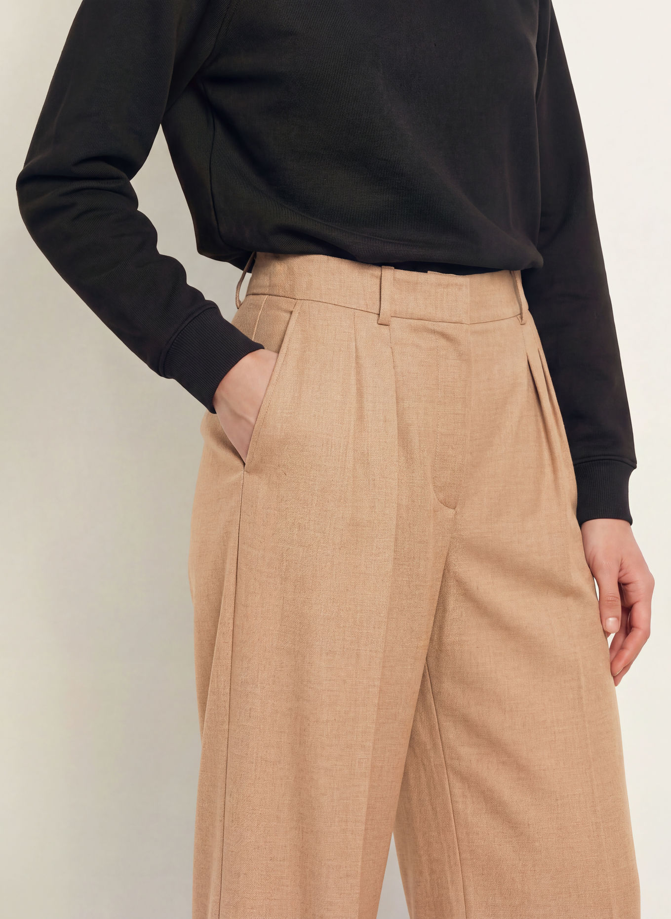 ba&sh Marlenehose TWANI: CAMEL