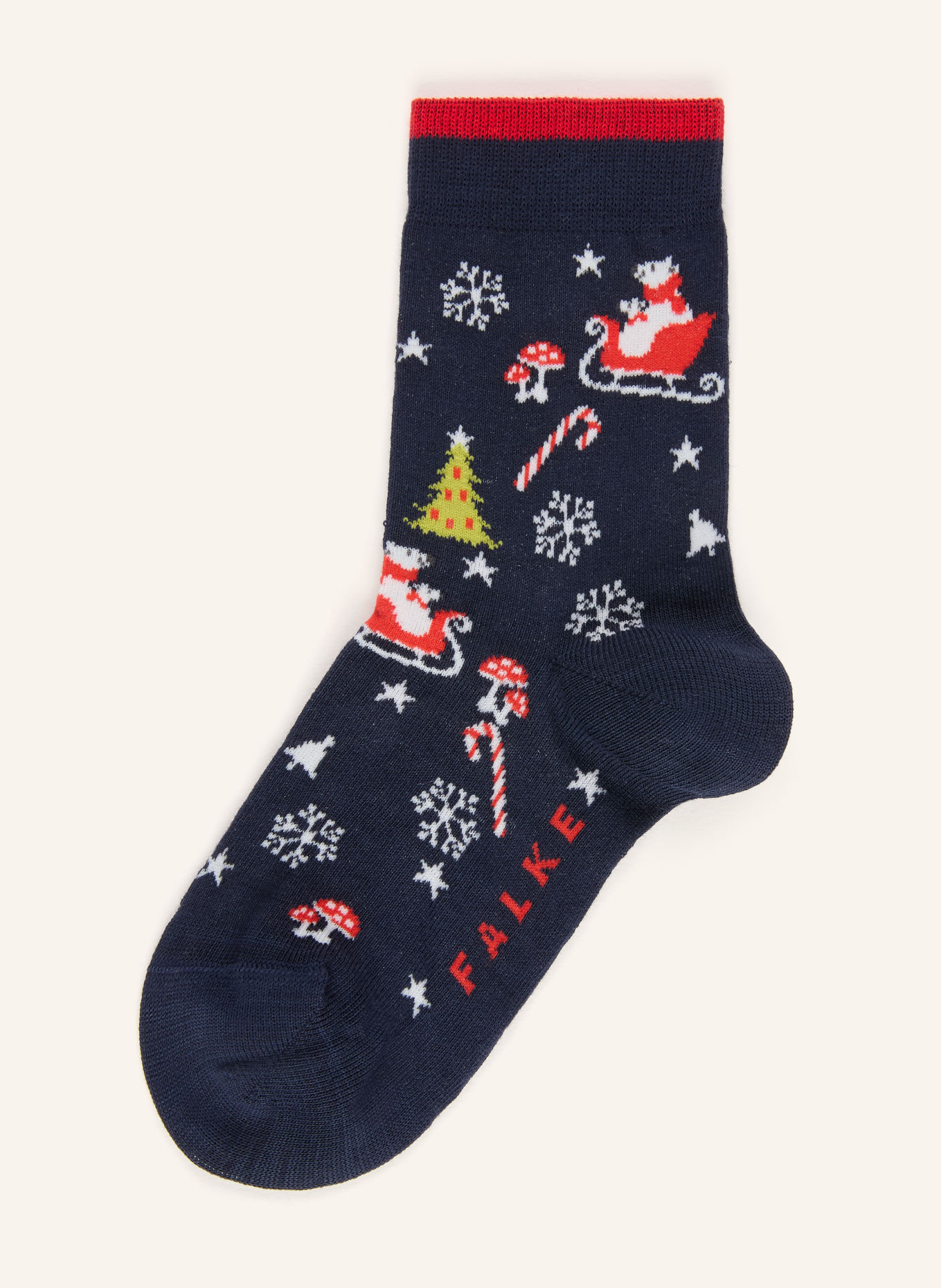 FALKE Skarpety BEARY X-MAS: 6116 SPACE BLUE