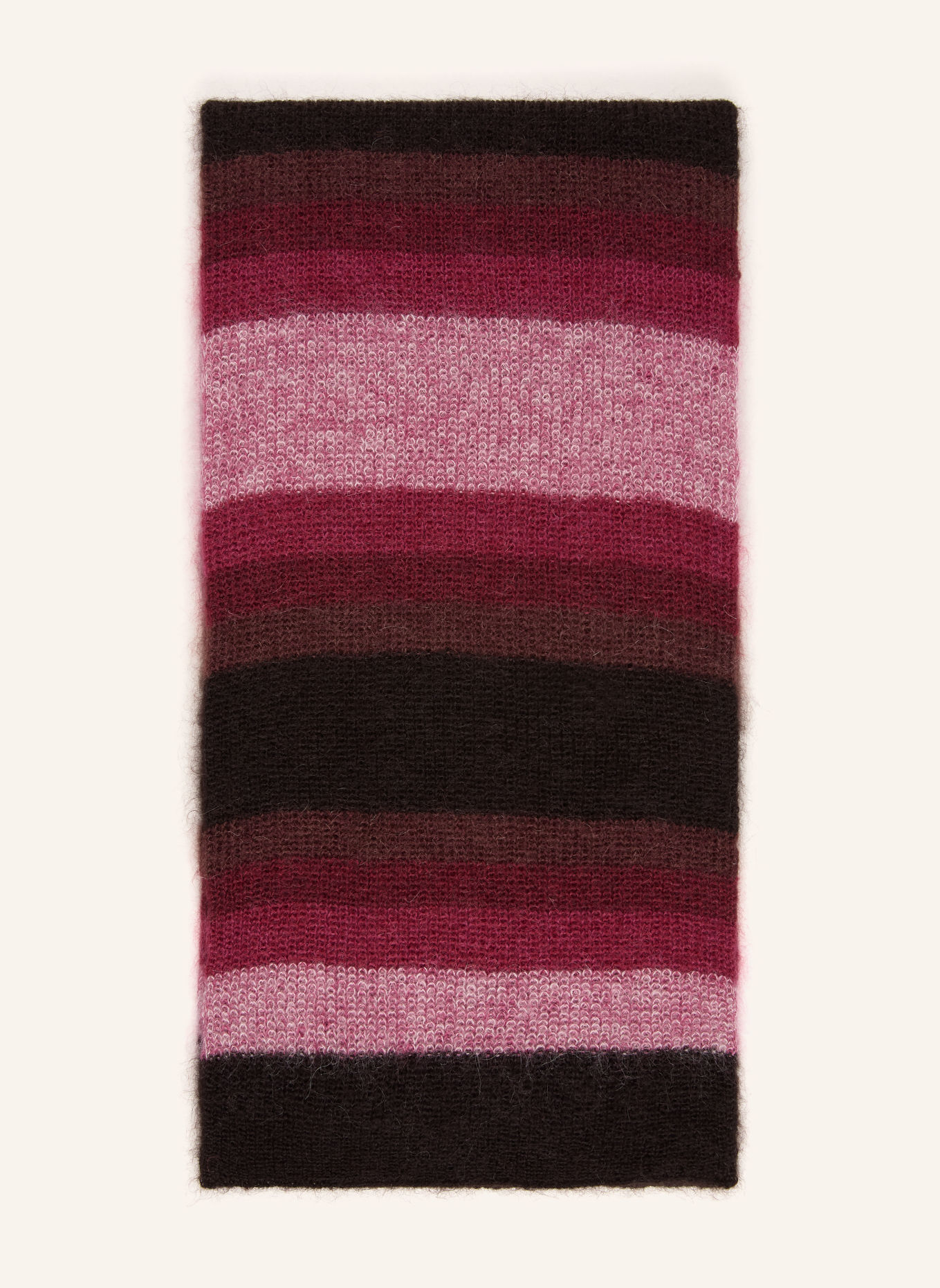 ba&sh Halsduk RACHEL med mohair: MÖRKRÖD / MÖRKBRUN / ROSA