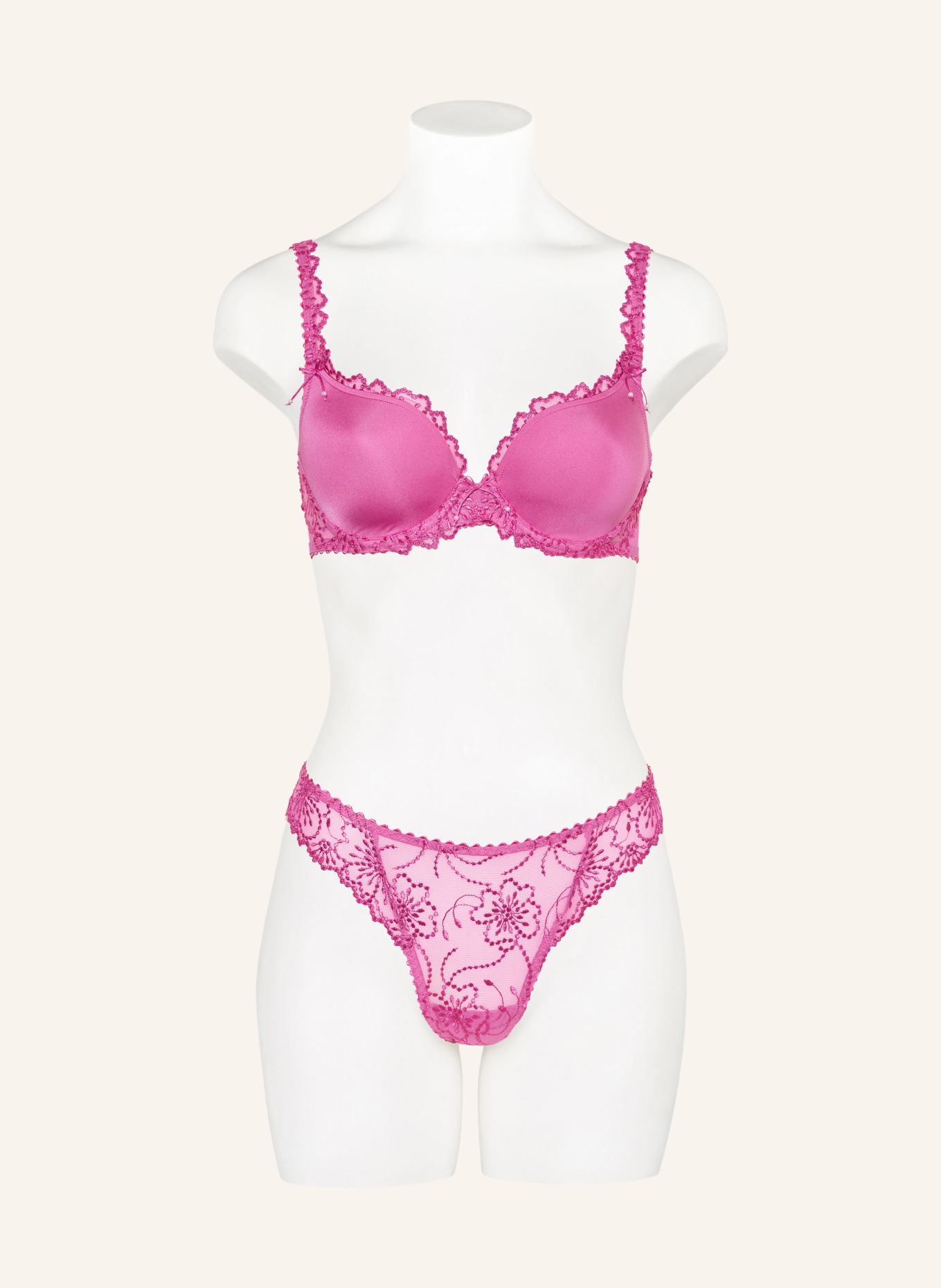 MARIE JO Kalhotky String JANE s ozdobnými perličkami: RŮŽOVÁ