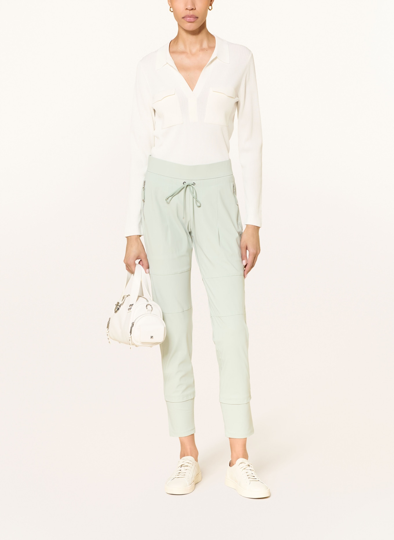 RAFFAELLO ROSSI Pants CANDY in jogger style: LIGHT GREEN