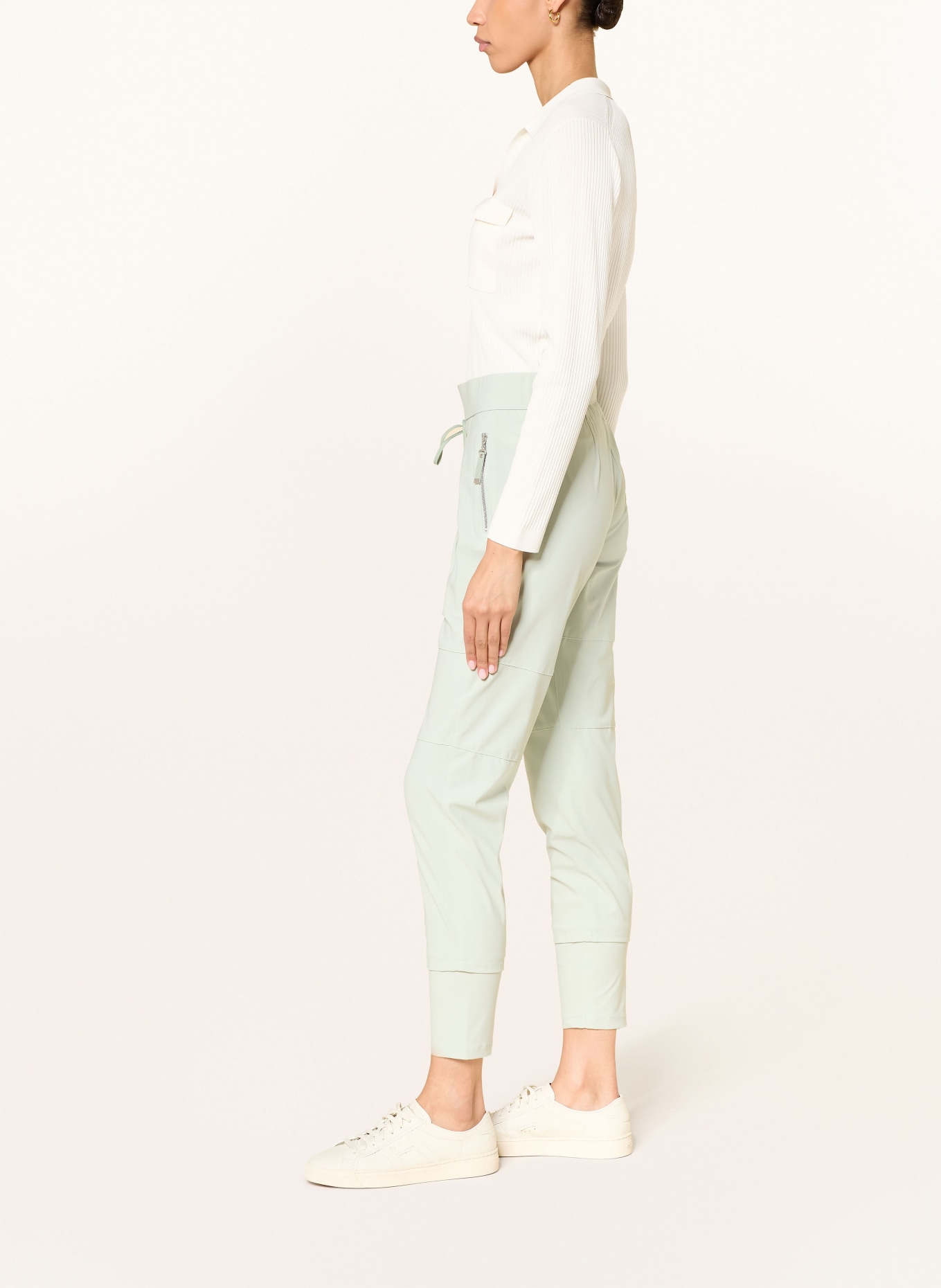 RAFFAELLO ROSSI Pants CANDY in jogger style: LIGHT GREEN