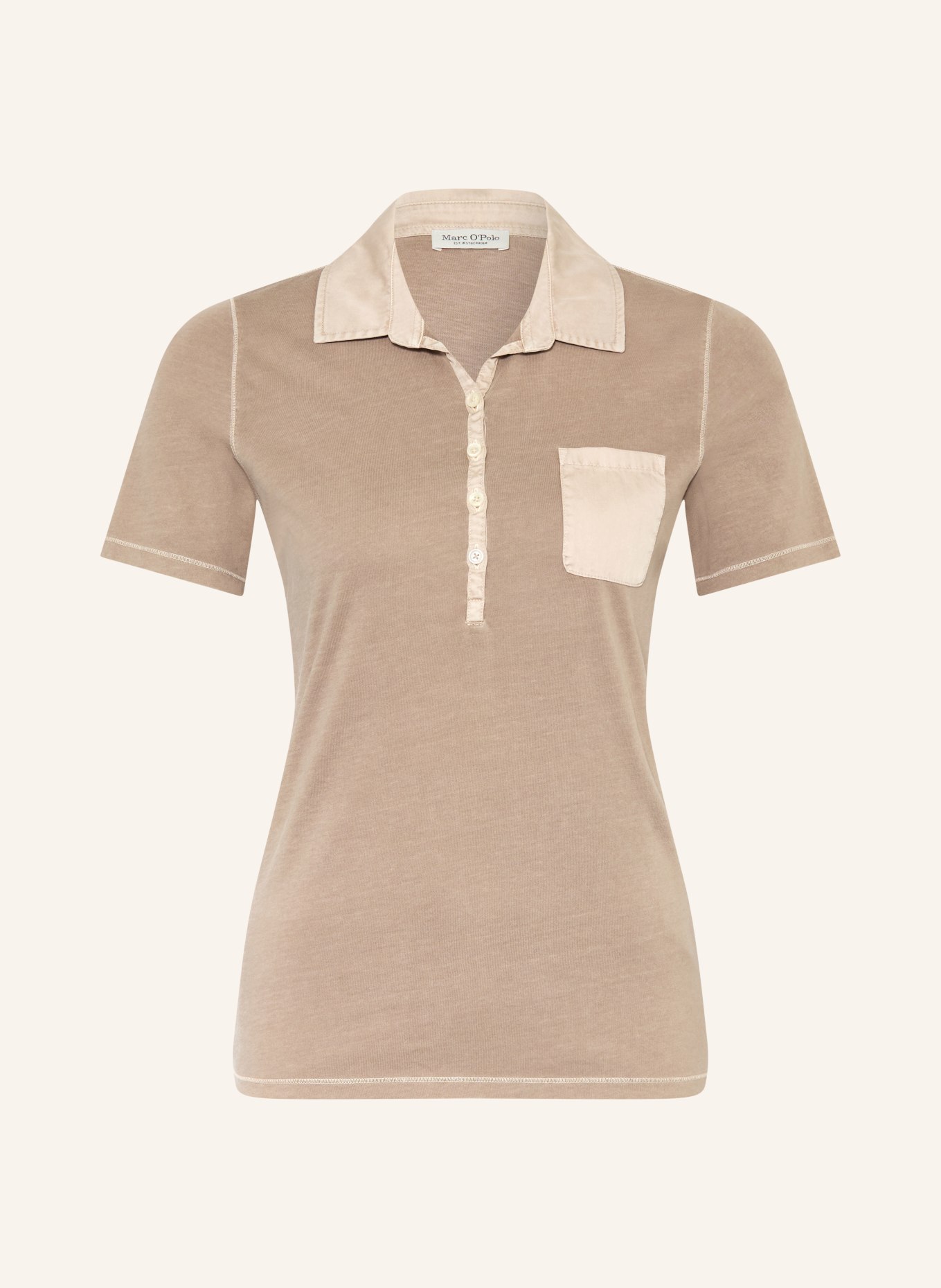 Marc O'Polo Polo en jersey: BEIGE / CRÈME