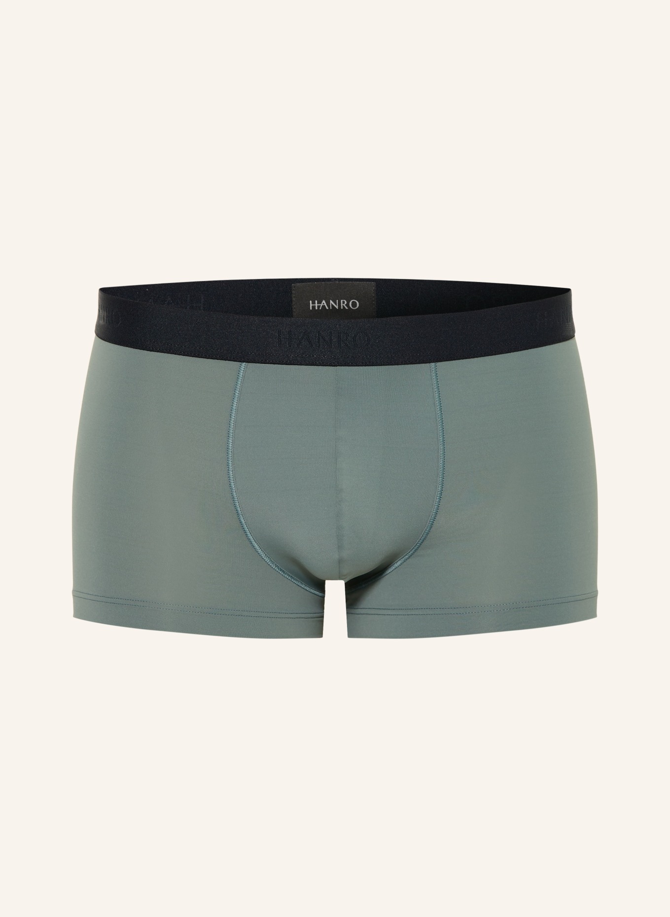 HANRO Boxer shorts MICRO TOUCH: KHAKI / BLACK