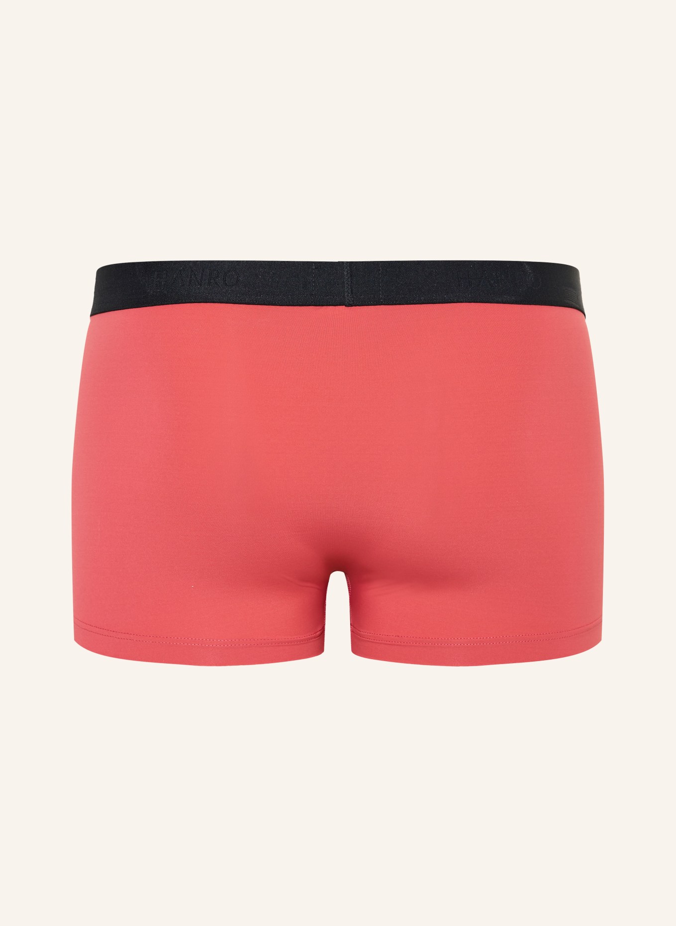 HANRO Boxer shorts MICRO TOUCH: LIGHT RED / BLACK