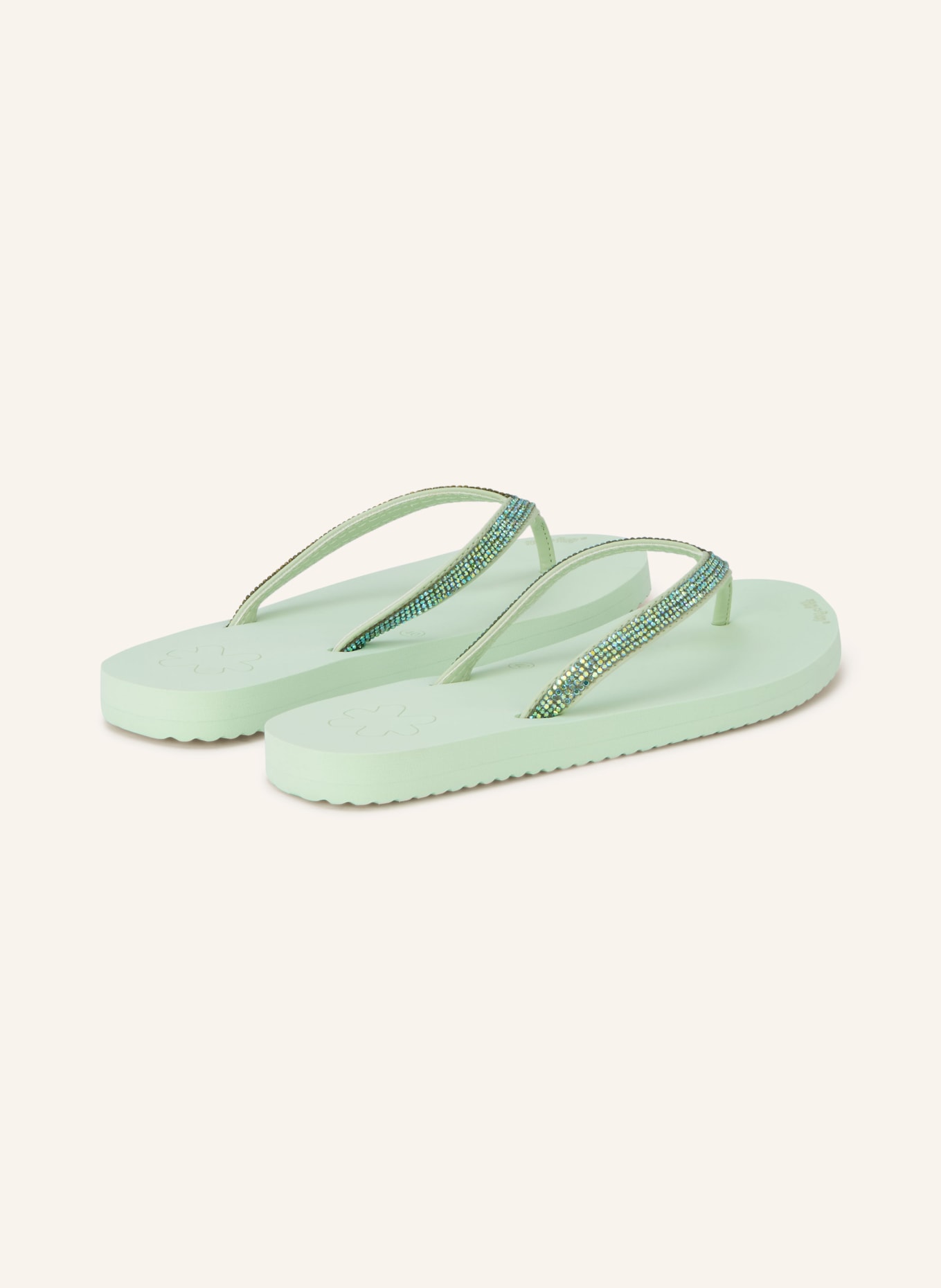 flip*flop Žabky FLIP GLAM: SVĚTLE ZELENÁ