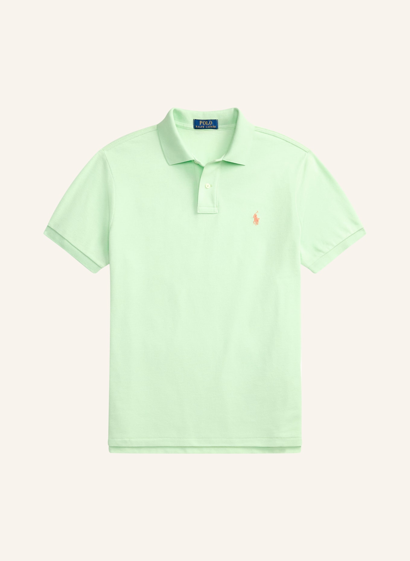 POLO RALPH LAUREN Piqué poloshirt slim fit: LICHTGROEN