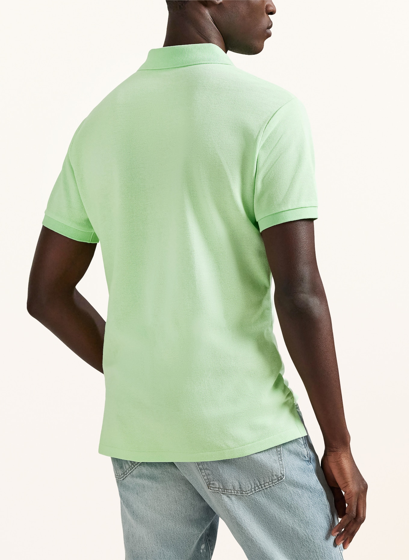 POLO RALPH LAUREN Piqué poloshirt slim fit: LICHTGROEN