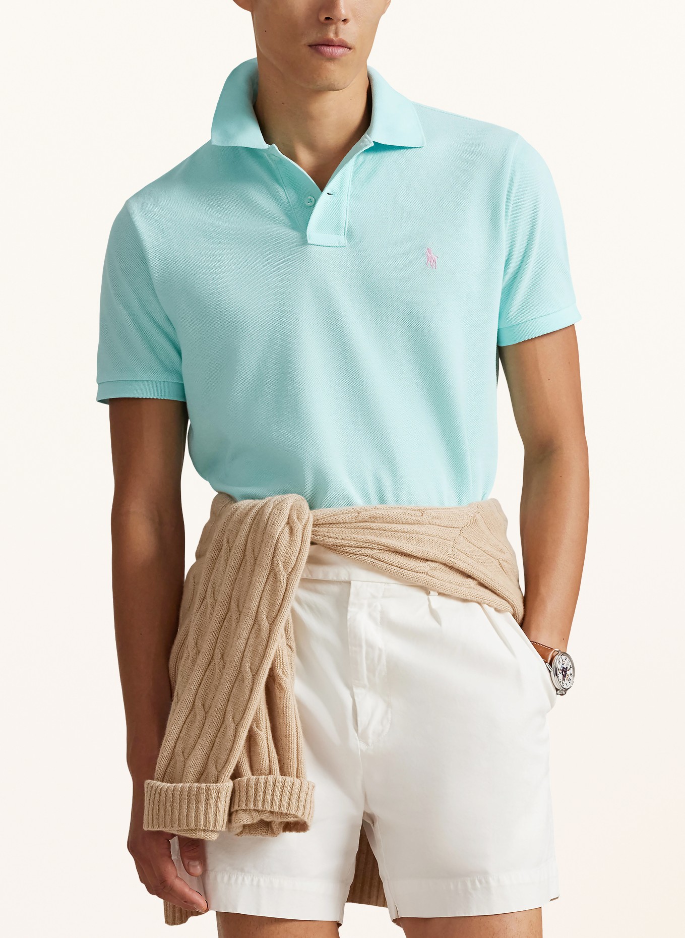 POLO RALPH LAUREN Piqué-Poloshirt Slim Fit: TÜRKIS