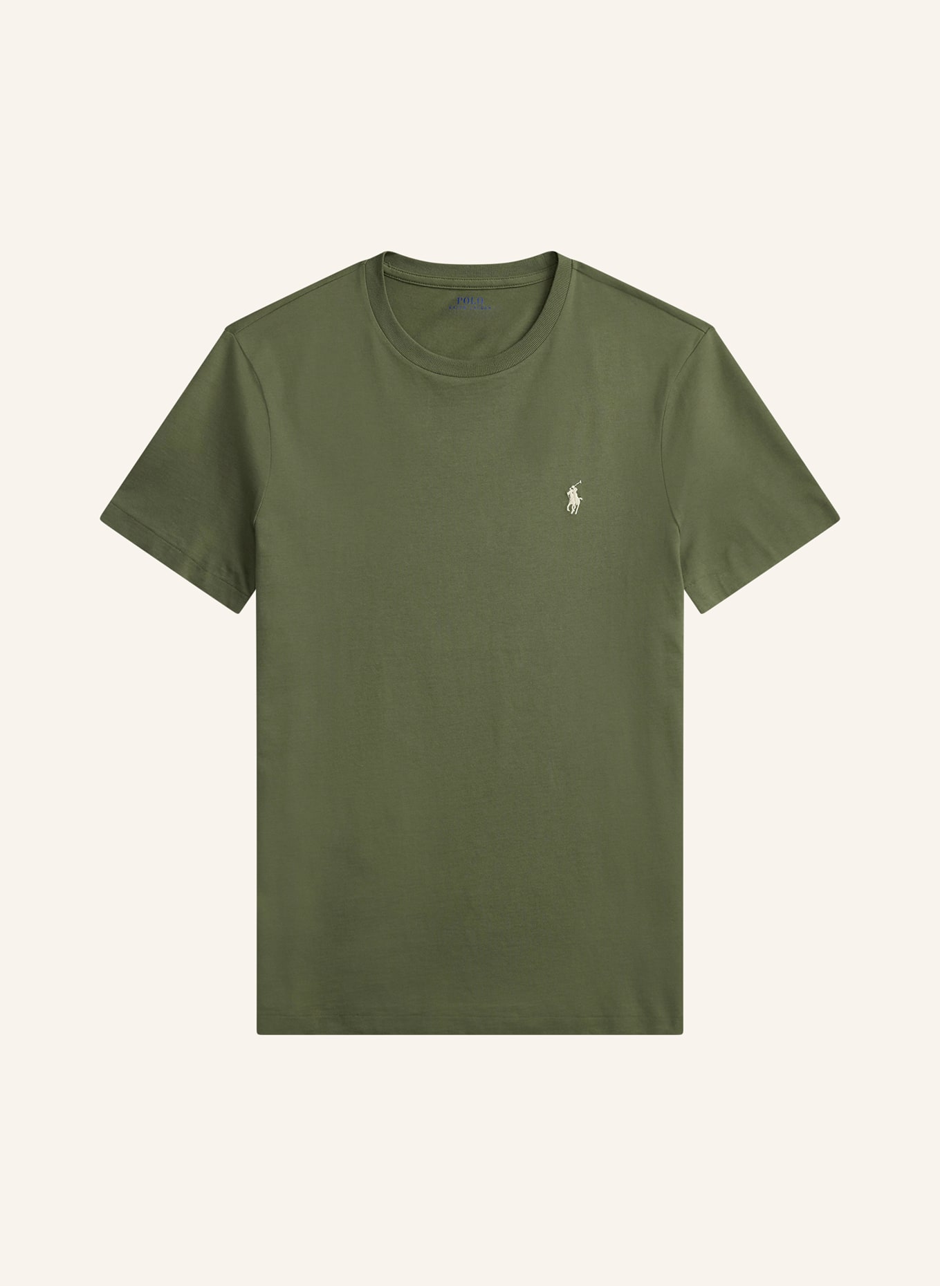 POLO RALPH LAUREN Tričko: OLIVOVÁ / KRÉMOVÁ