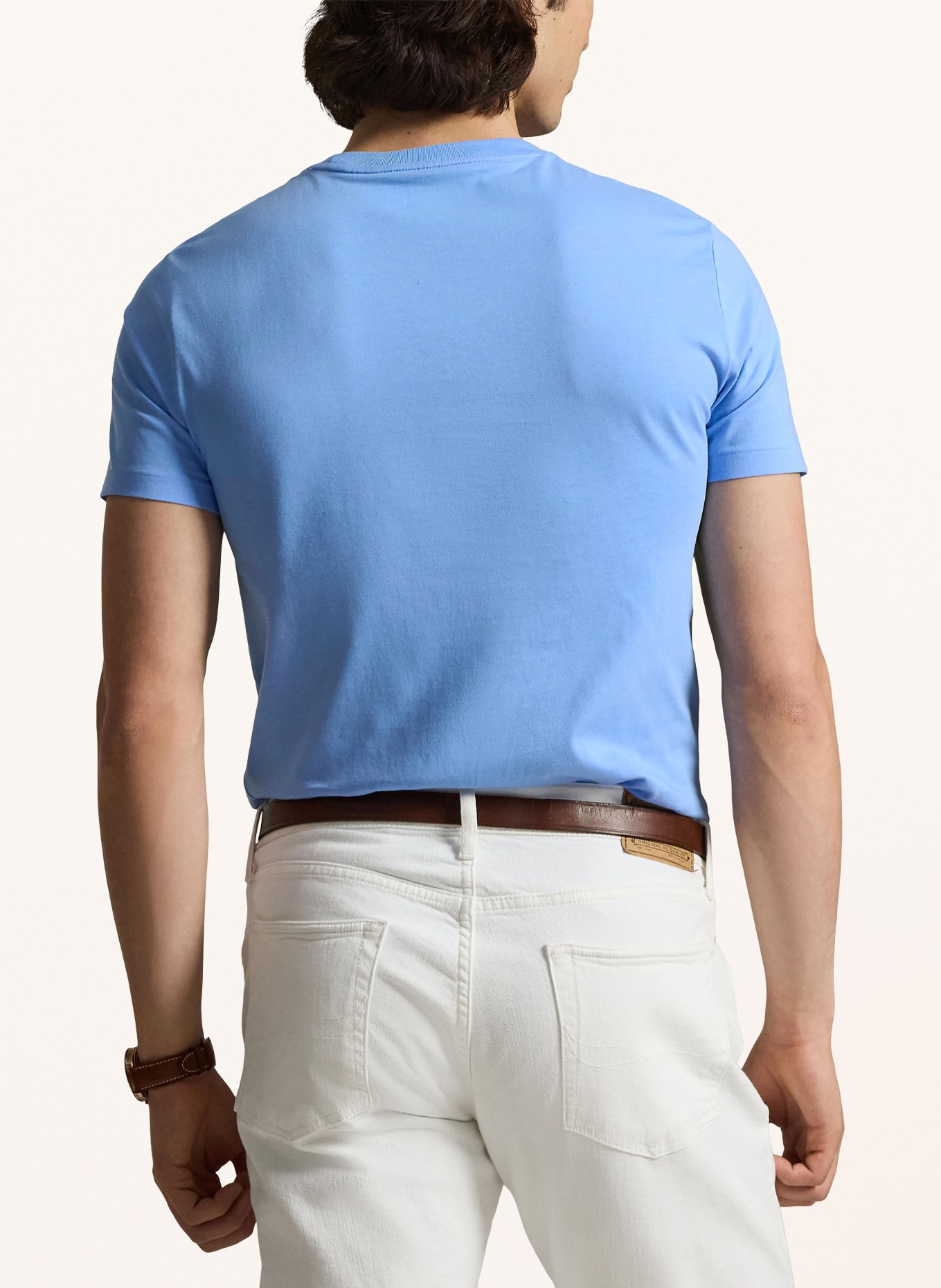 POLO RALPH LAUREN Tričko: TMAVĚ MODRÁ / KRÉMOVÁ