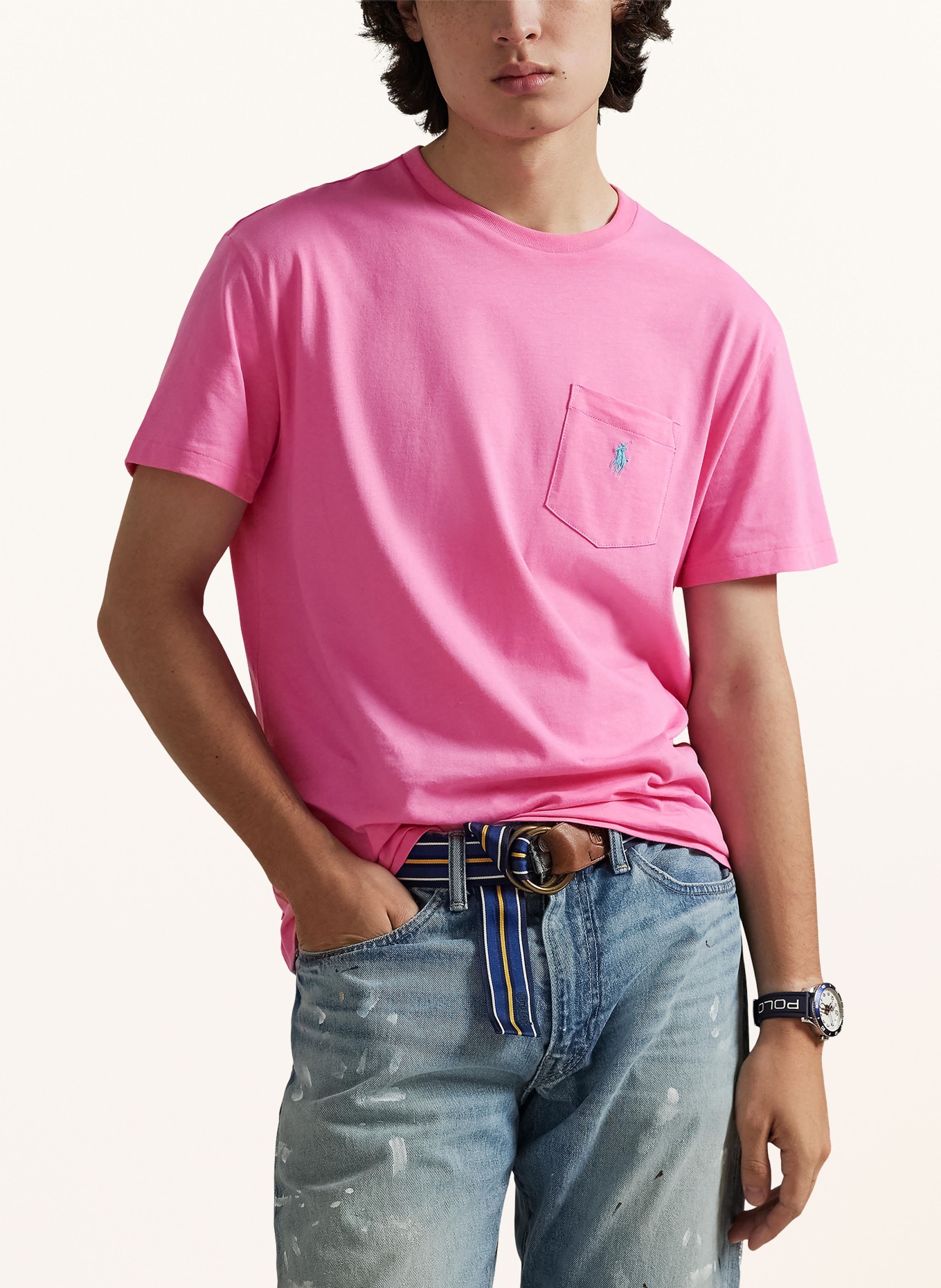 POLO RALPH LAUREN Tričko: RŮŽOVÁ / TYRKYSOVÁ