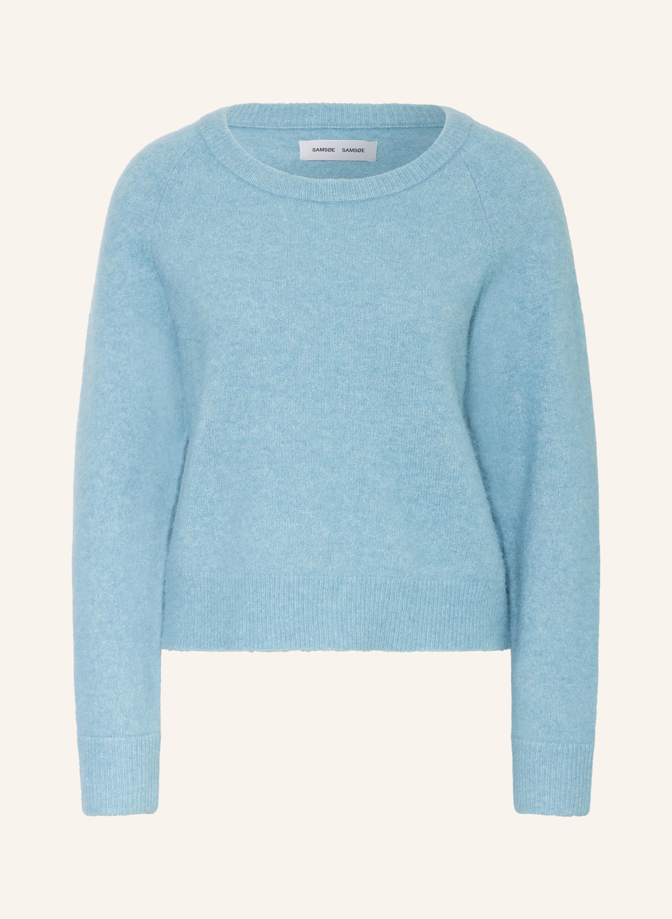 SAMSØE  SAMSØE Pullover NOR O-N SHORT mit Alpaka: HELLBLAU